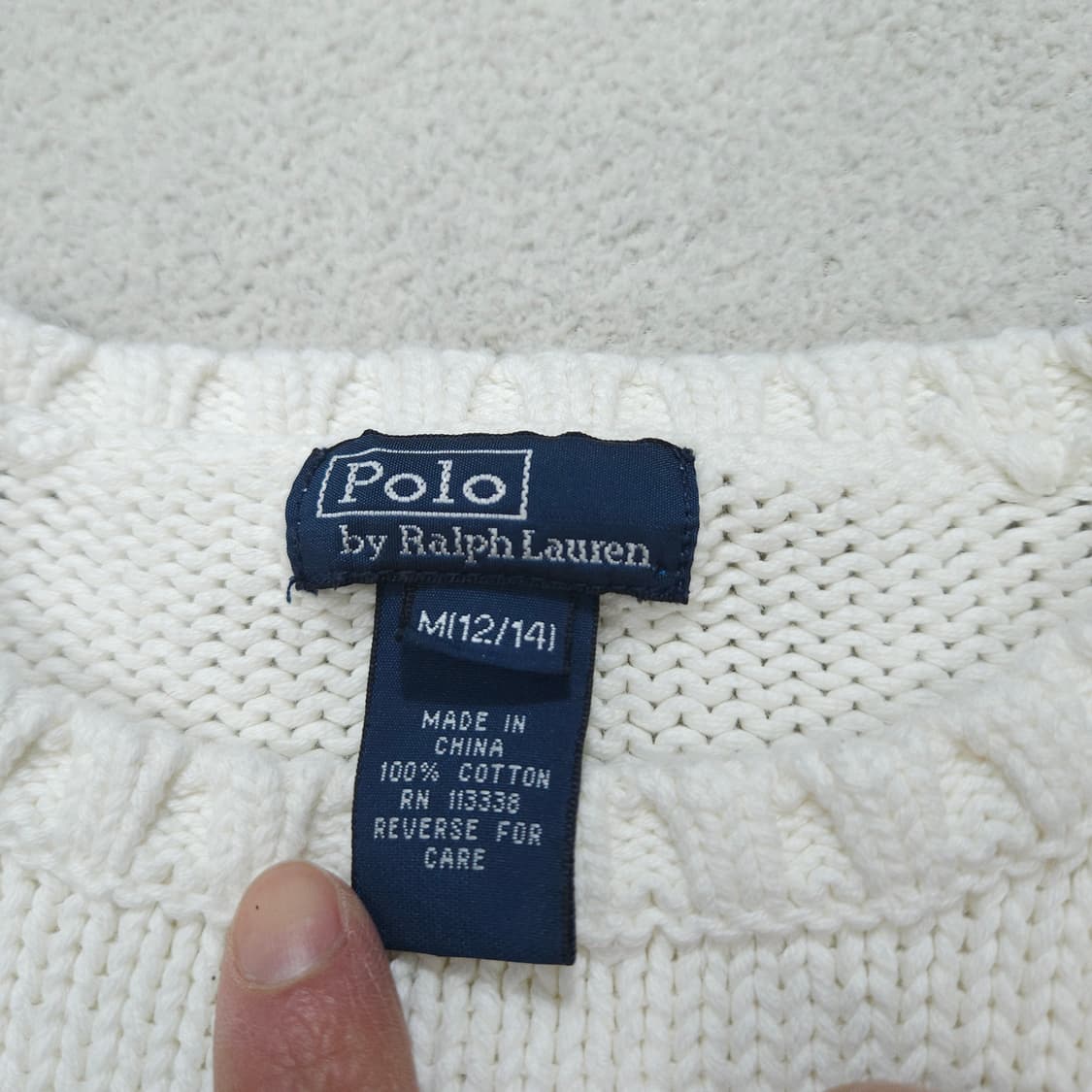 폴로 랄프 로렌 화이트 니트 M12/14 상품이미지4