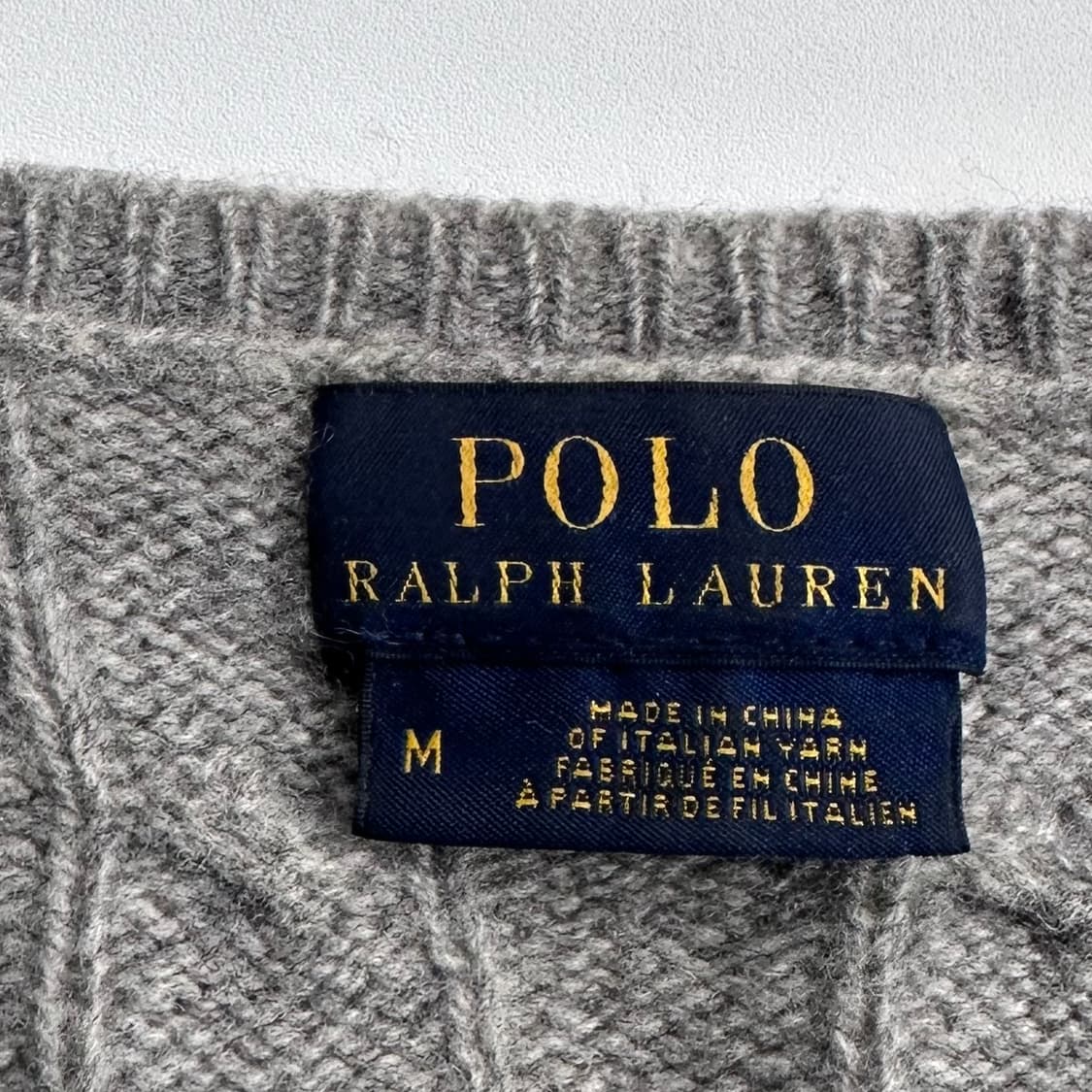 폴로 랄프로렌 그레이 울 케이블 니트 상품이미지6