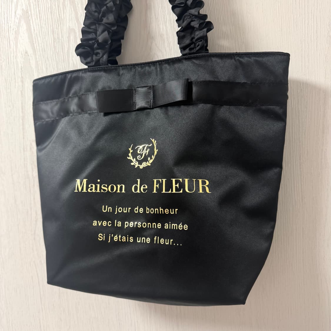 [새상품] 메종드플뢰르 새틴 리본백 상품이미지2