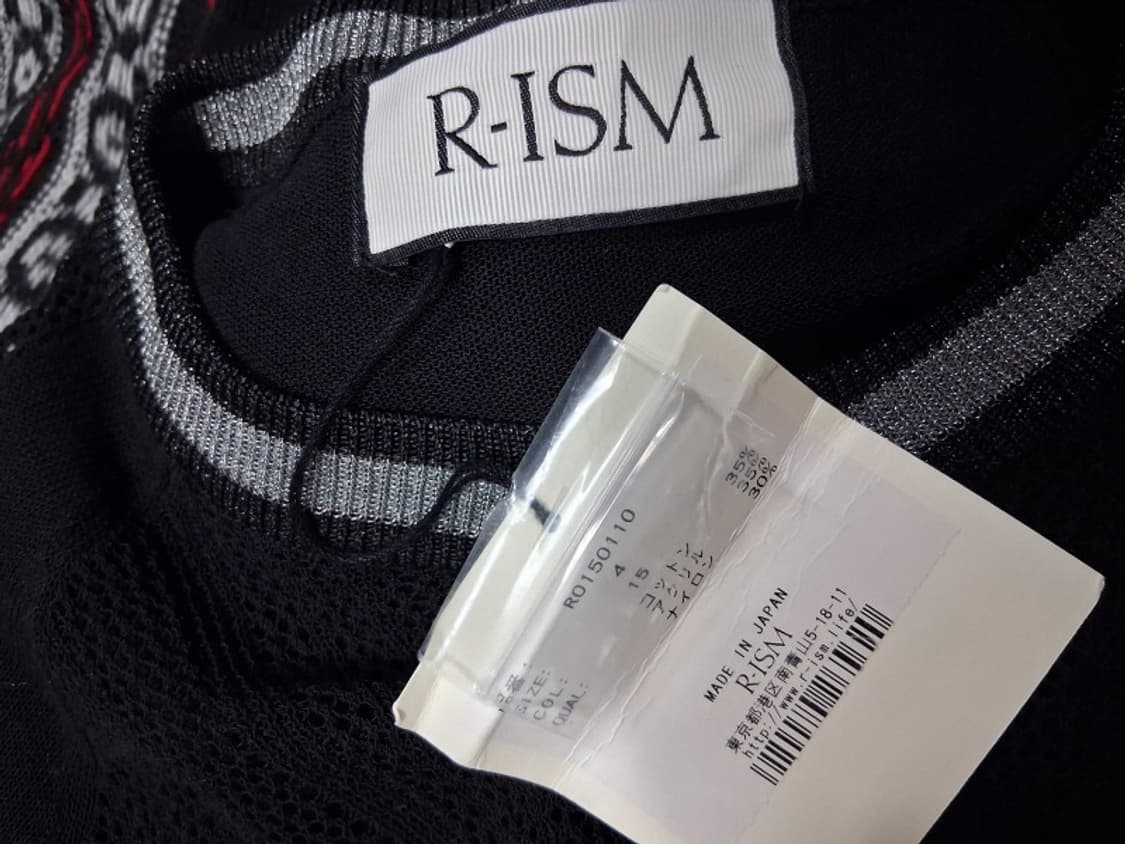 일본수입  R ism 여성 블랙 매쉬가디건 미착용새상품상태 66 하이품질 상품이미지8