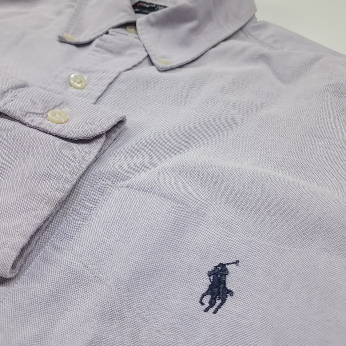 CL657 M 폴로 90s 코튼 빅셔츠 라벤더 셔츠 남방 상품이미지4