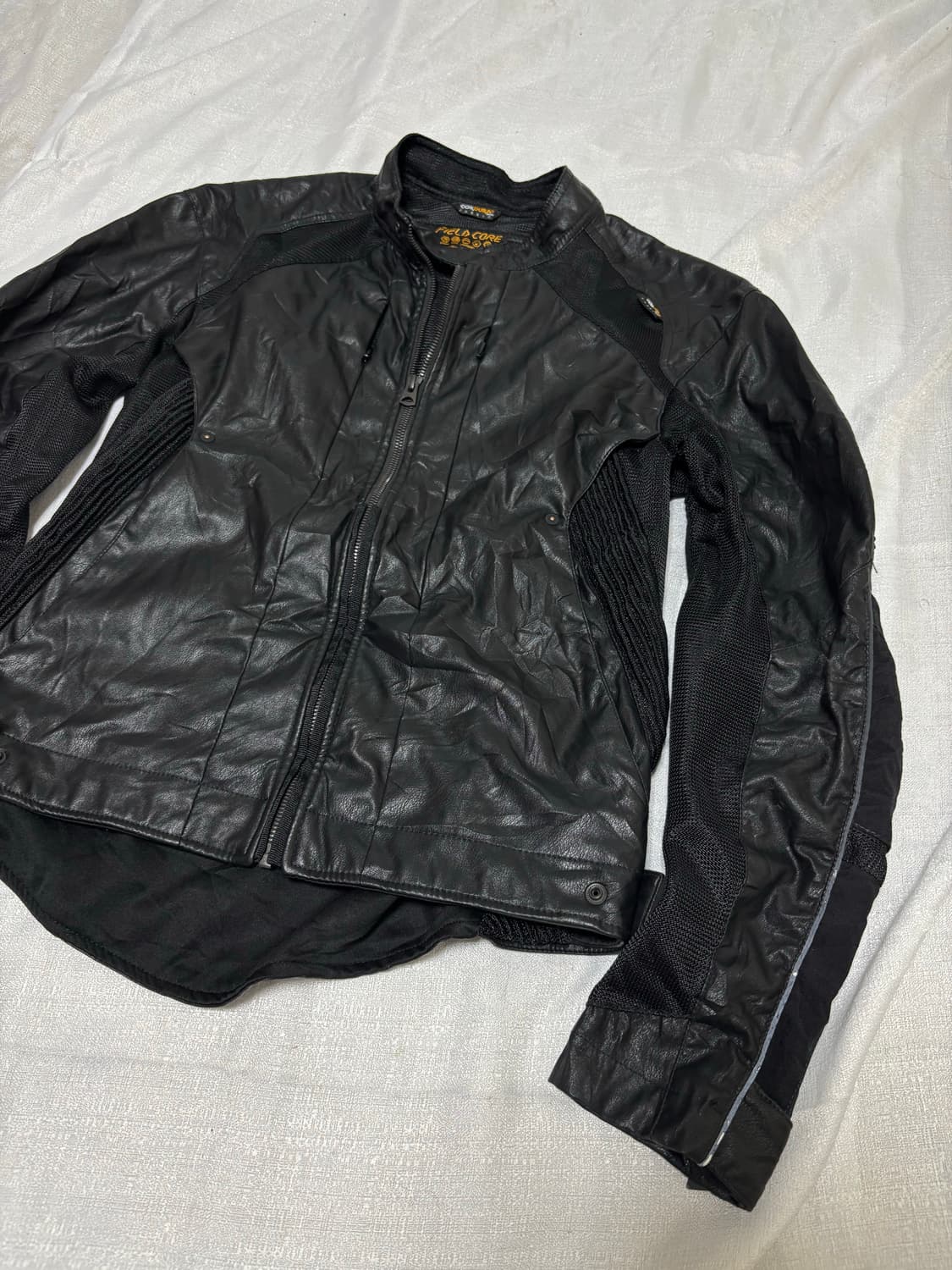 “Field Core” Black Mesh Biker Jacket 상품이미지3