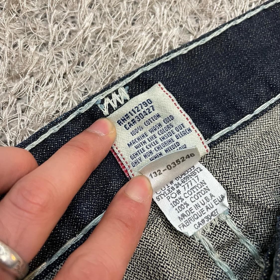 90-00년대 USA 트루릴리젼 데님팬츠 상품이미지8