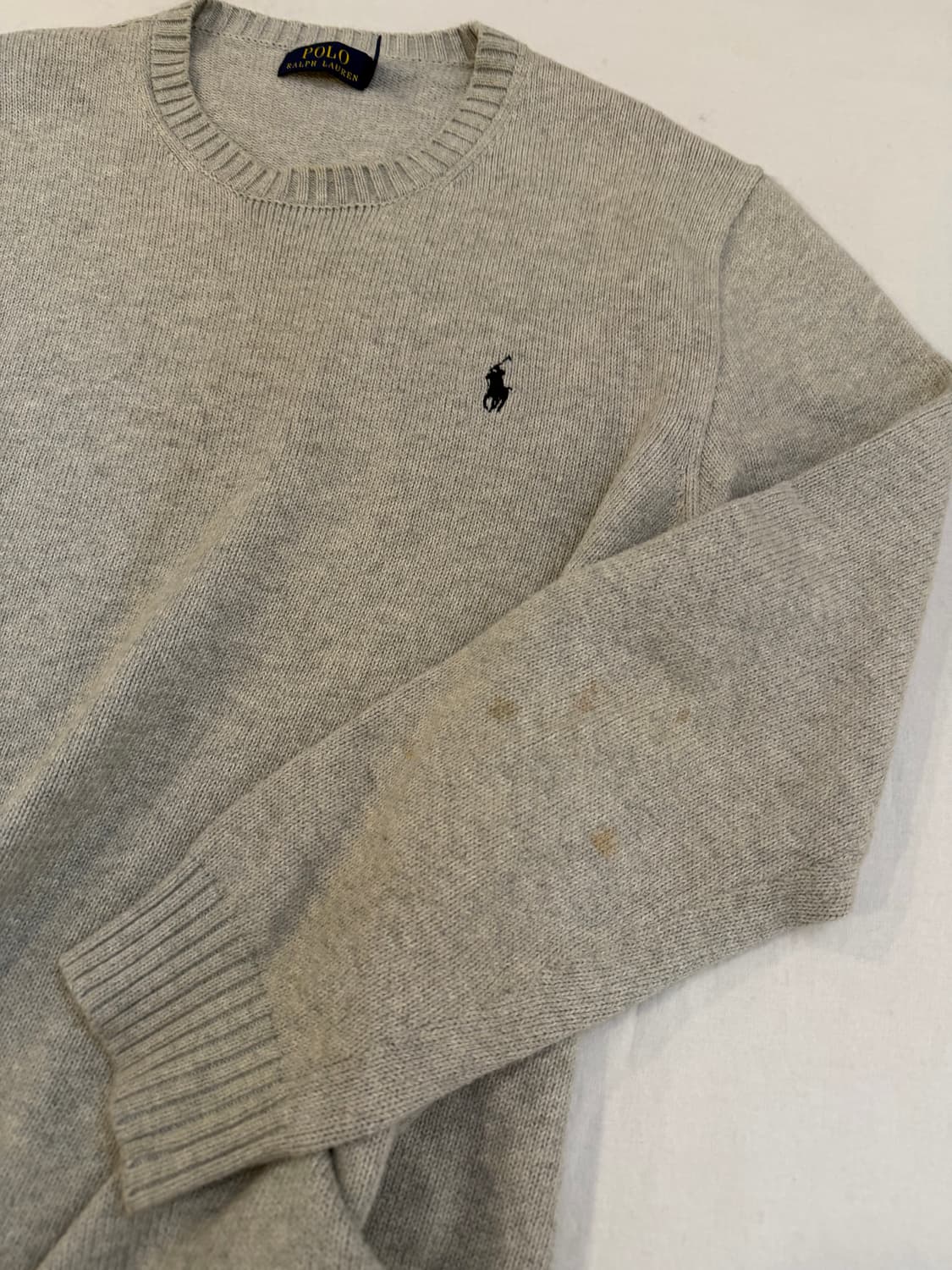 폴로 랄프로렌 코튼 크루넥 니트 그레이 상품이미지6
