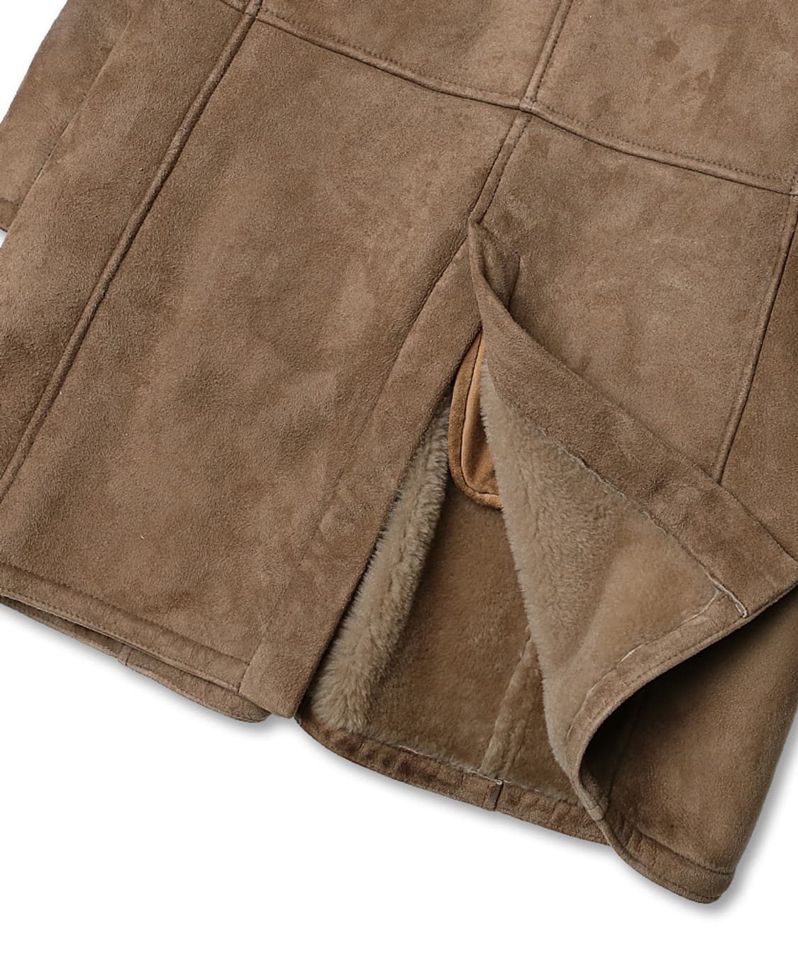 엠메띠 [Emmeti] 양가죽 스웨이드 오리지널 무스탕 롱 코트 상품이미지5