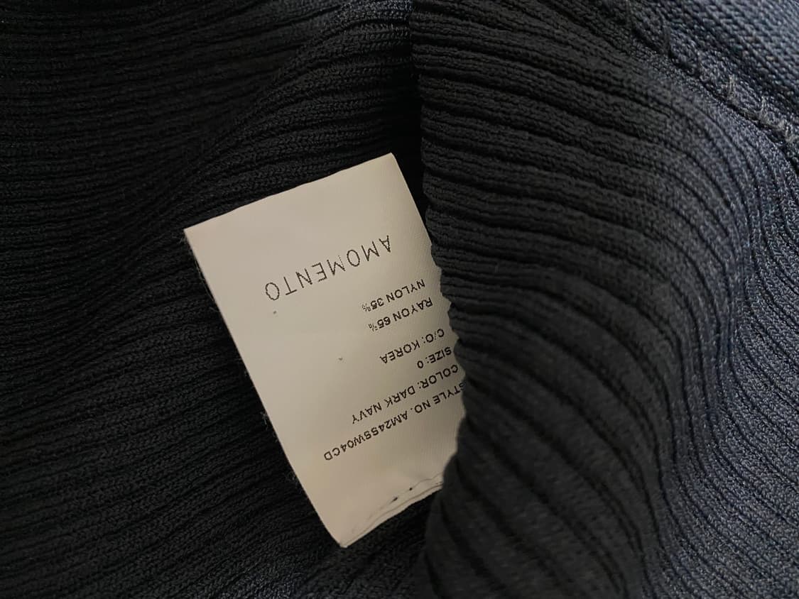 아모멘토 ribbed mock neck cardigan 상품이미지6