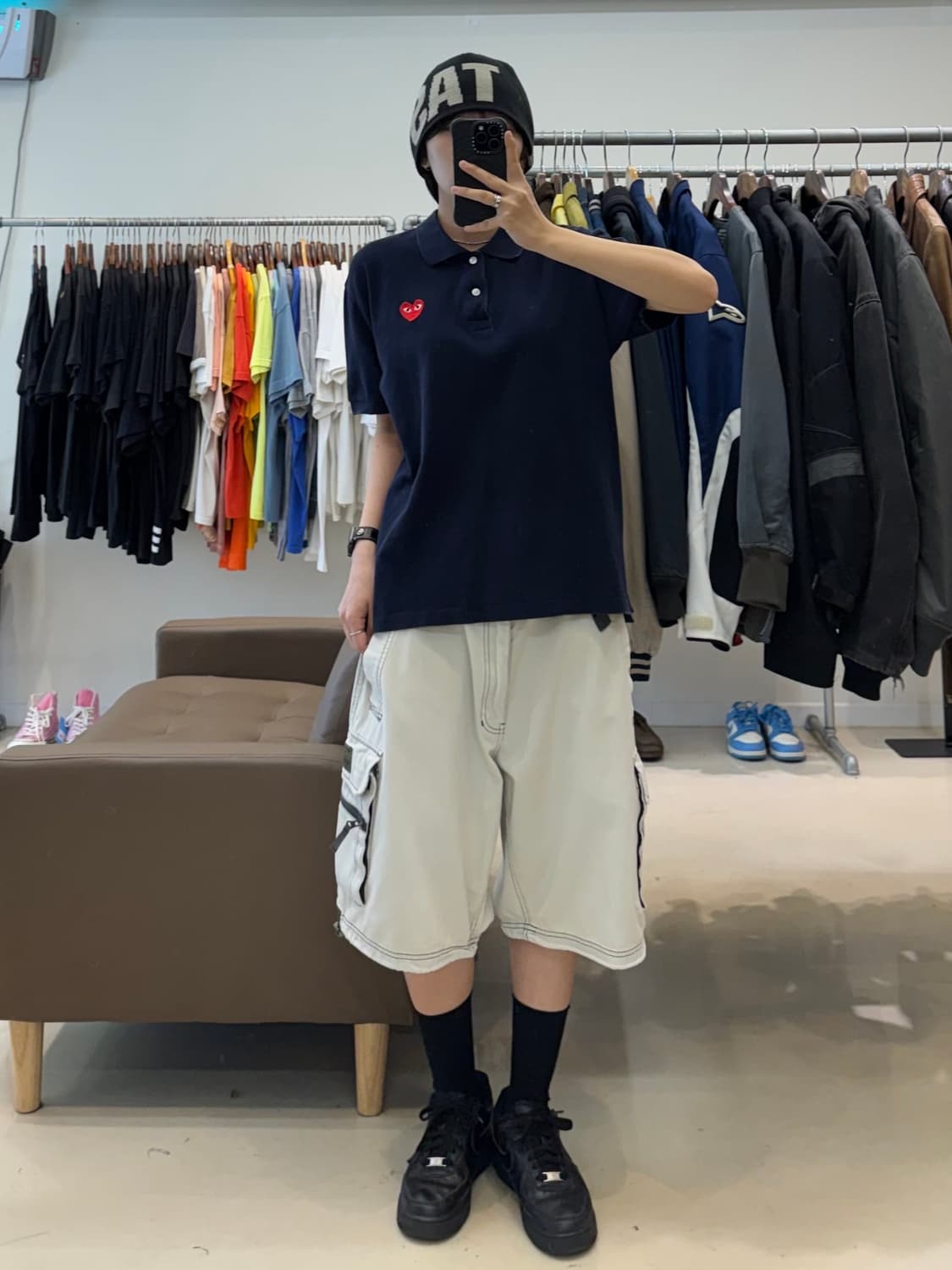 꼼데가르송 플레이 레드 하트 카라티 상품이미지6