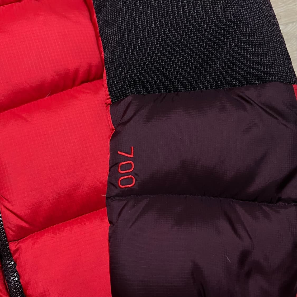 프로월드컵 구스다운 700 배색 후드 패딩 점퍼 [레드] L/100 상품이미지6