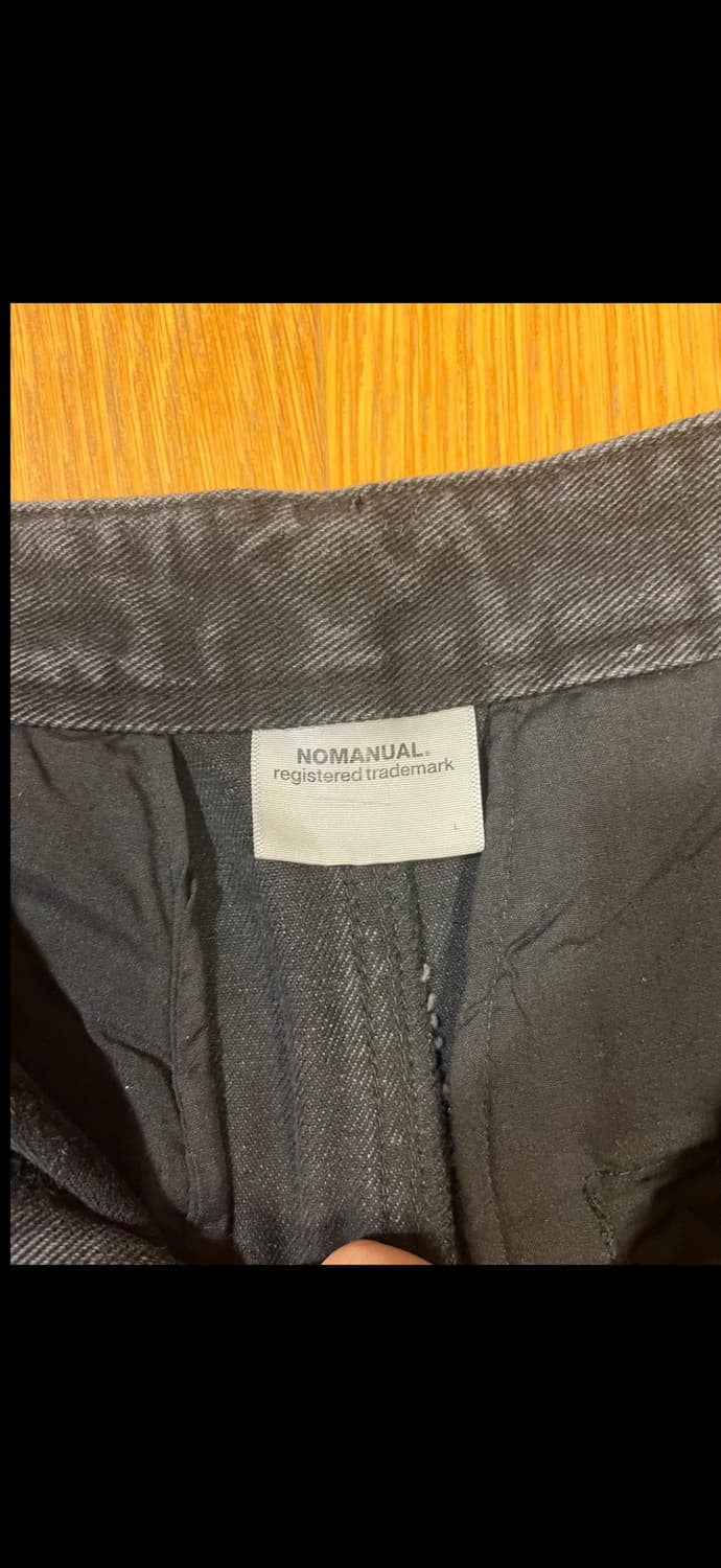 노매뉴얼 컷데님팬츠 블랙 L 상품이미지2