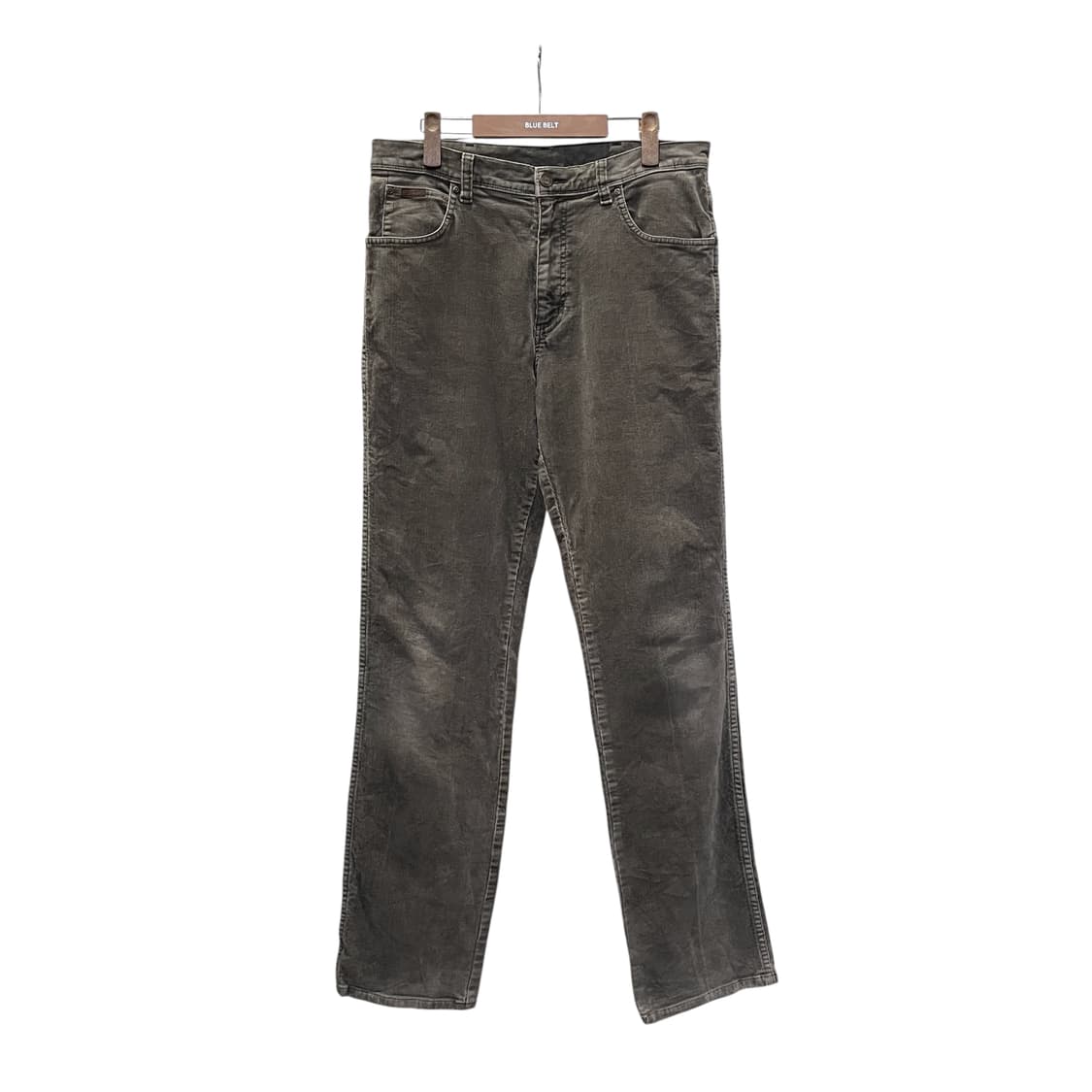 Wrangler 랭글러 코듀로이 팬츠 일자펫 백 로고 디테일 그레이 상품이미지1