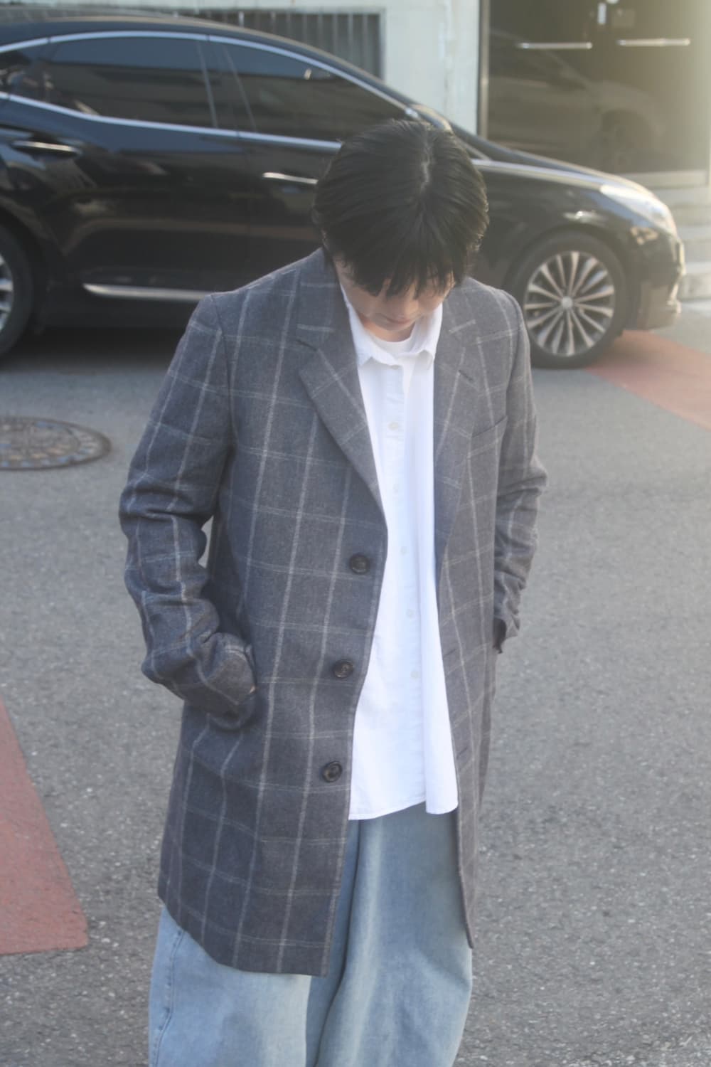 마르지엘라 12FW 울 체크 3b 코트 상품이미지1