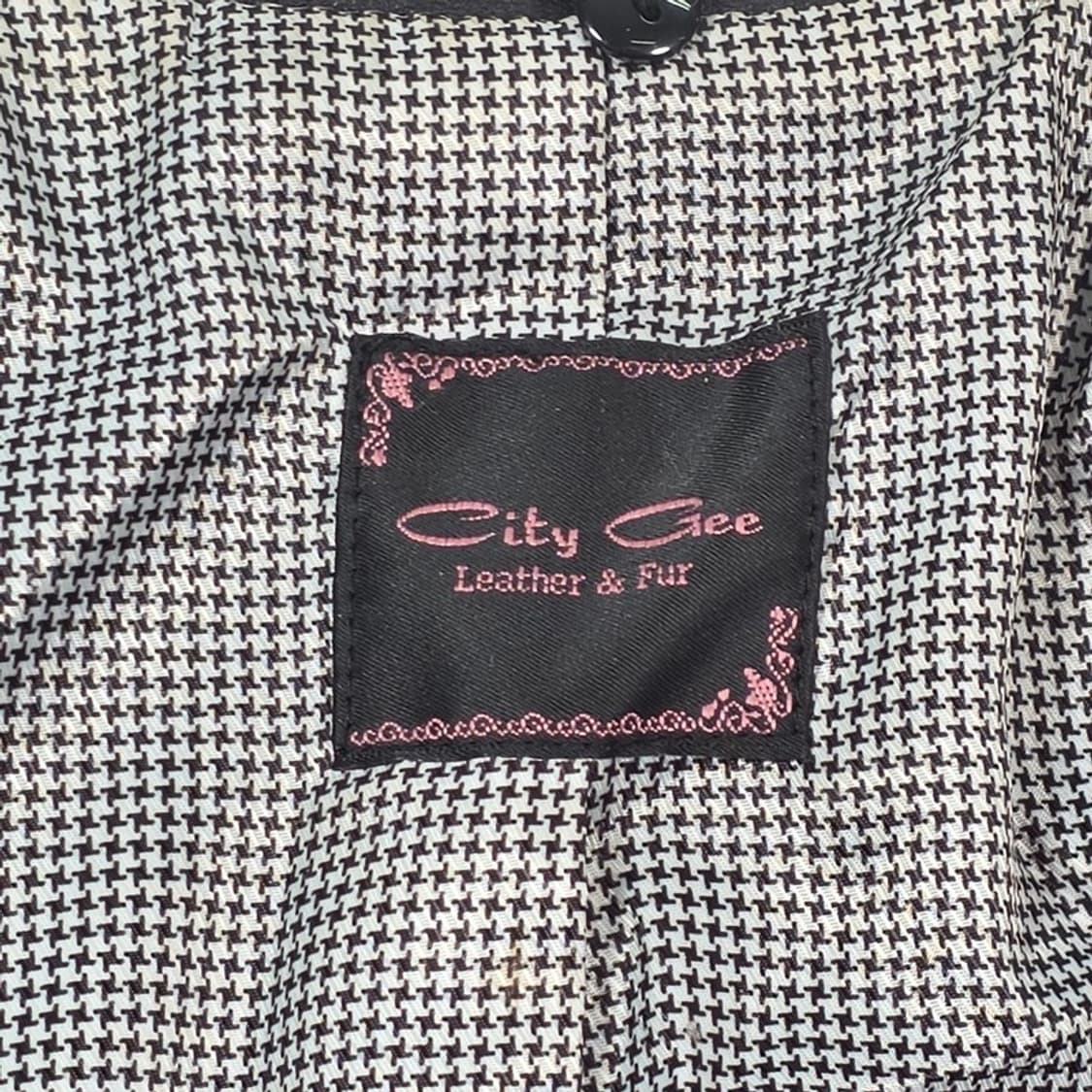 City Gee 천연 양가죽 퀼팅 라이더 자켓 66 상품이미지6