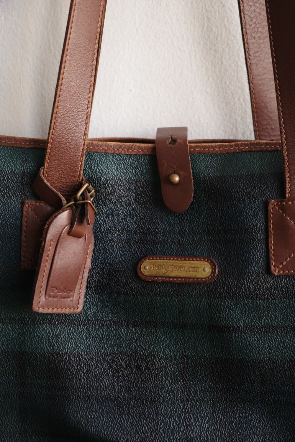 폴로 타탄체크 토트백 상품이미지4