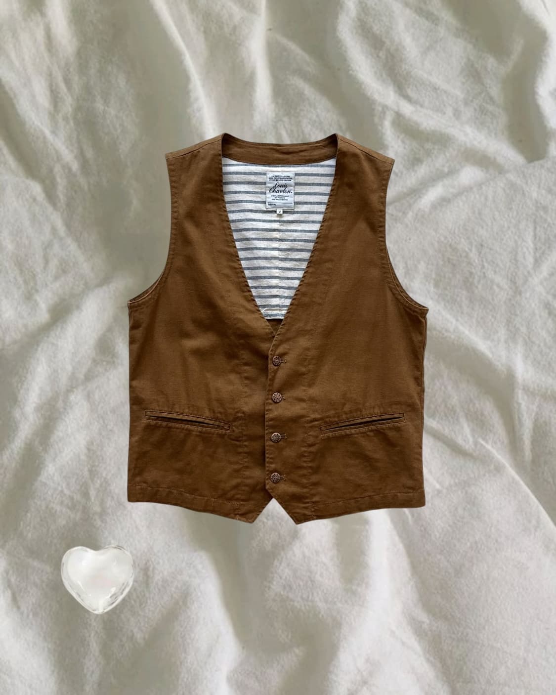 JPN . 재팬 빈티지 린넨 베스트 상품이미지1