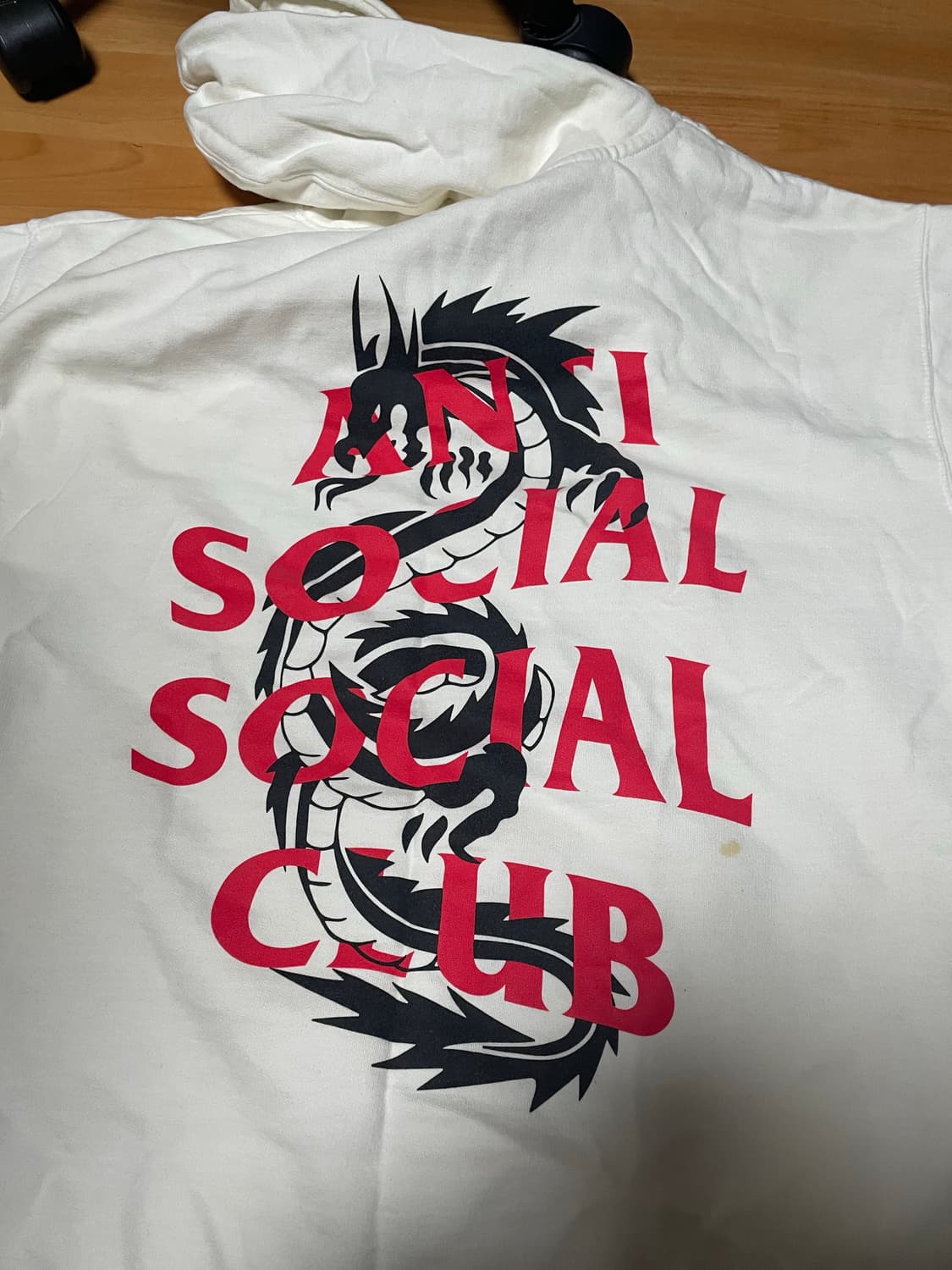 [L]안티소셜소셜클럽 드래곤 후드 화이트 상품이미지3