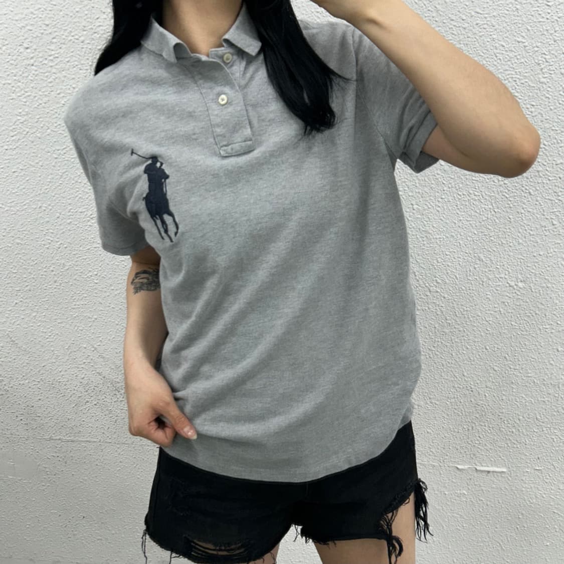 폴로 랄프로렌 네이비 빅포니 그레이 pk반팔 M 상품이미지1