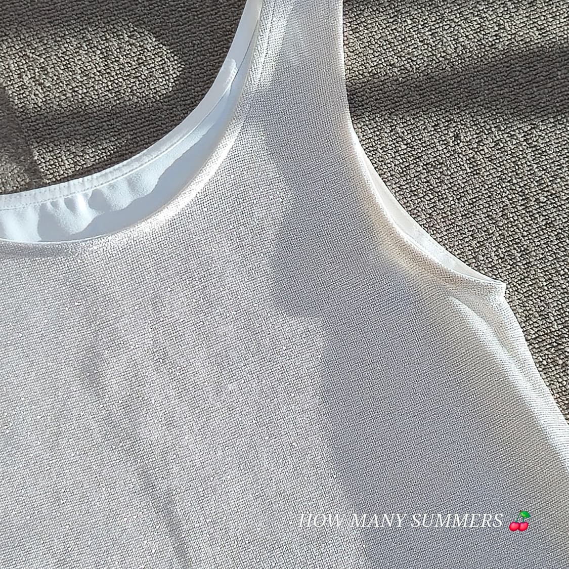 슬리브리스 글리터 아이보리/화이트 여름 상품이미지1