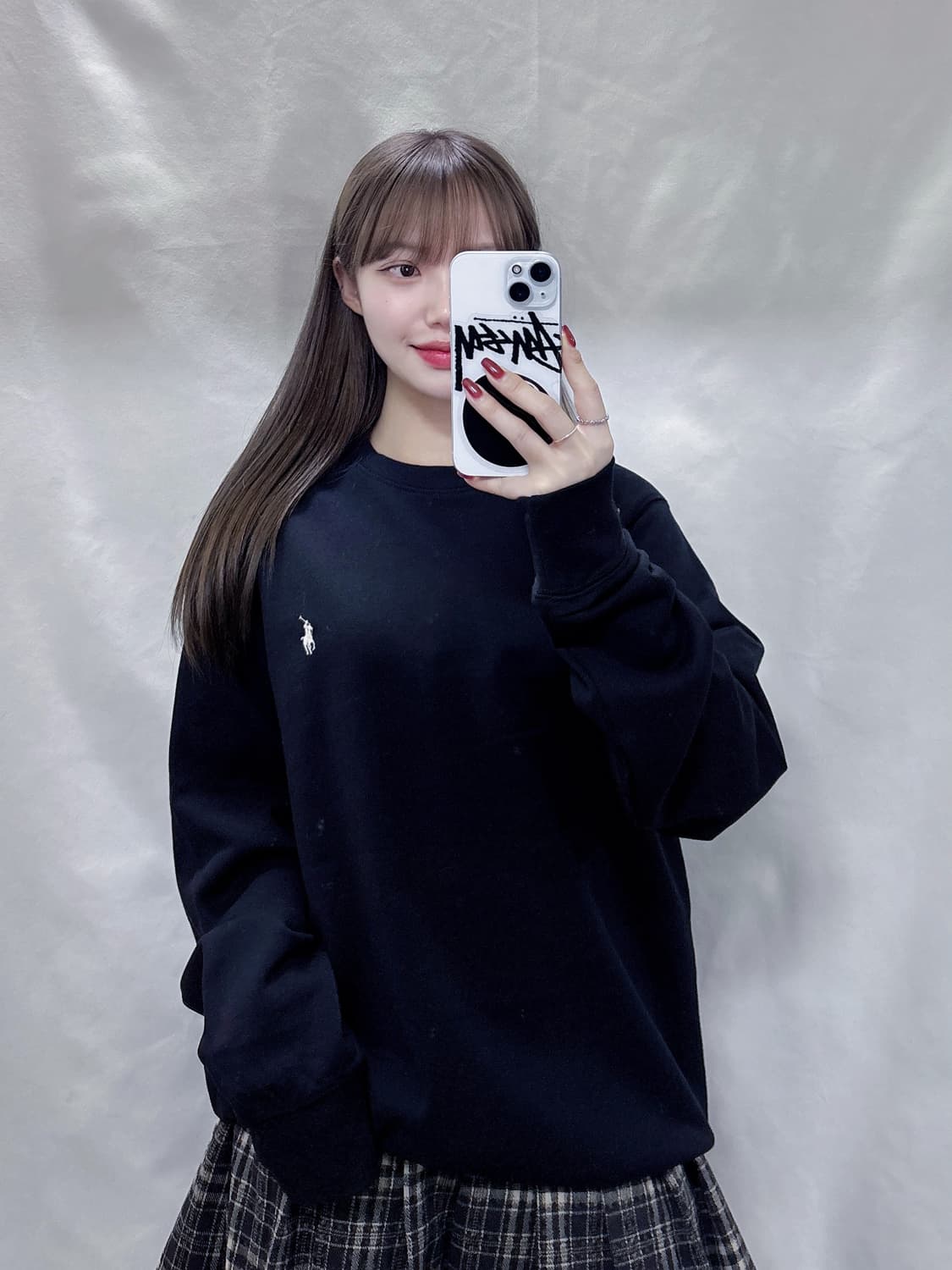 폴로 화이트포니 블랙 맨투맨 상품이미지1