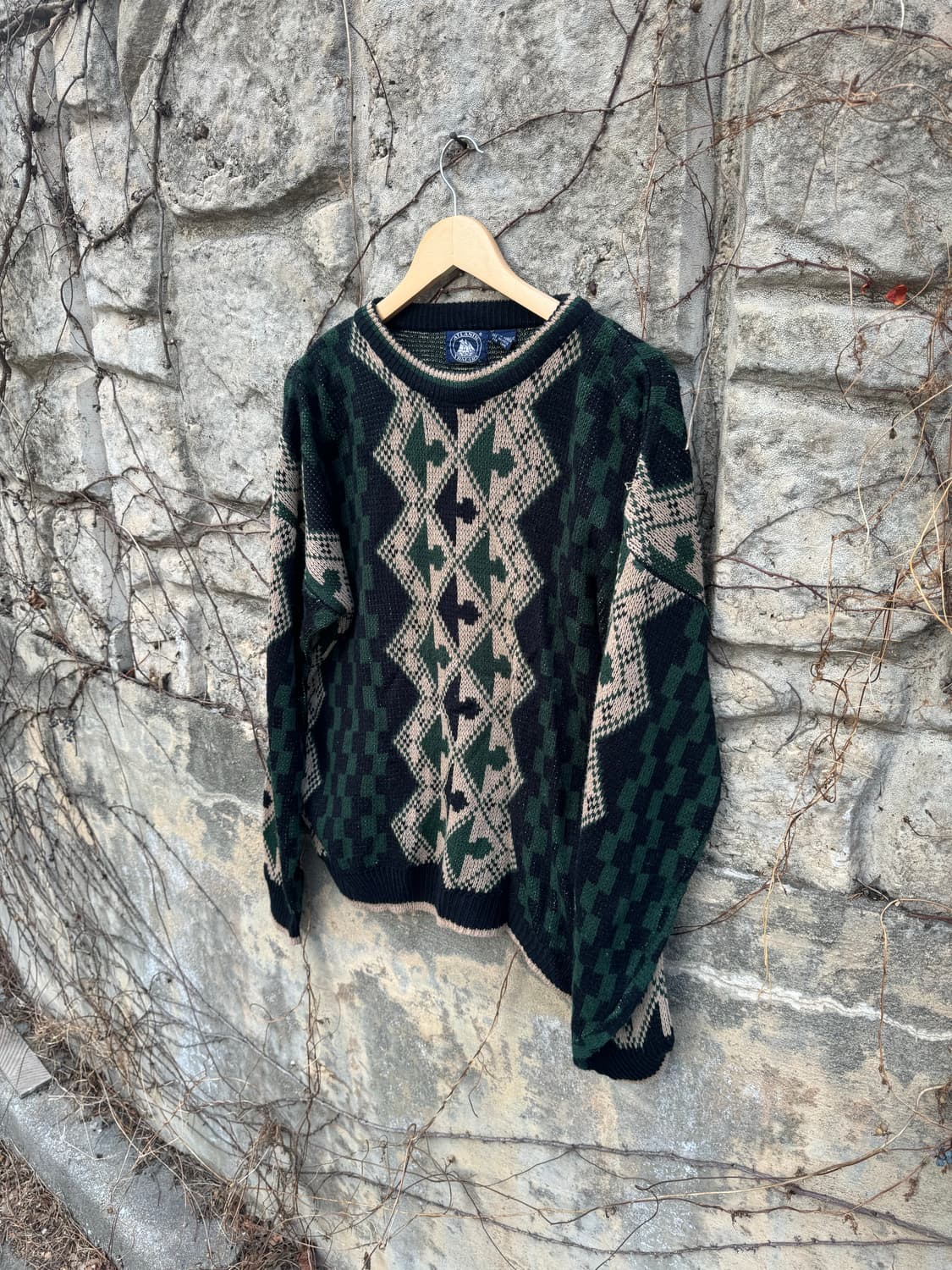 90s atlantic traders 빈티지 에스닉 패턴 아크릴 니트 상품이미지3