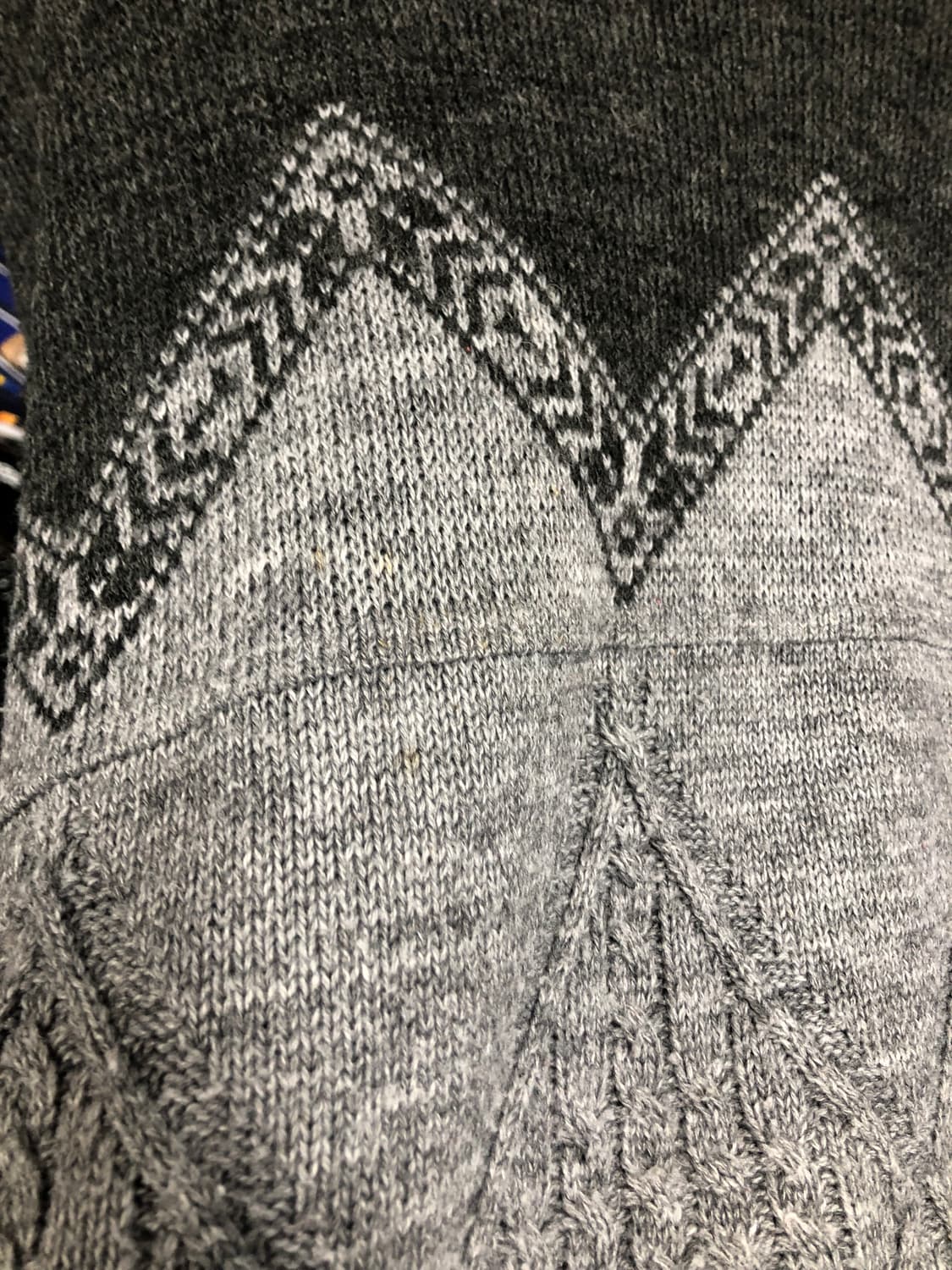 빈티지 90's 그레이 투톤 니트 스웨터 상품이미지10