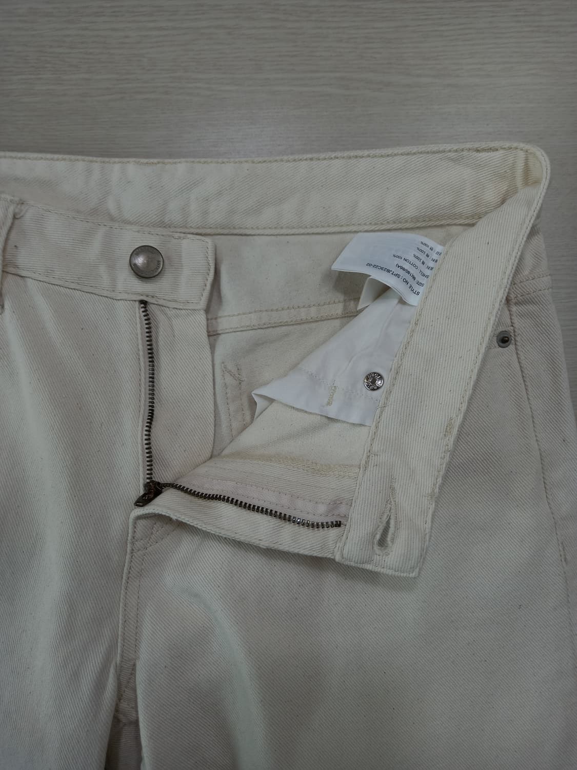 33 SPAO 슬림일자 크림진 크롭 33-449 상품이미지6