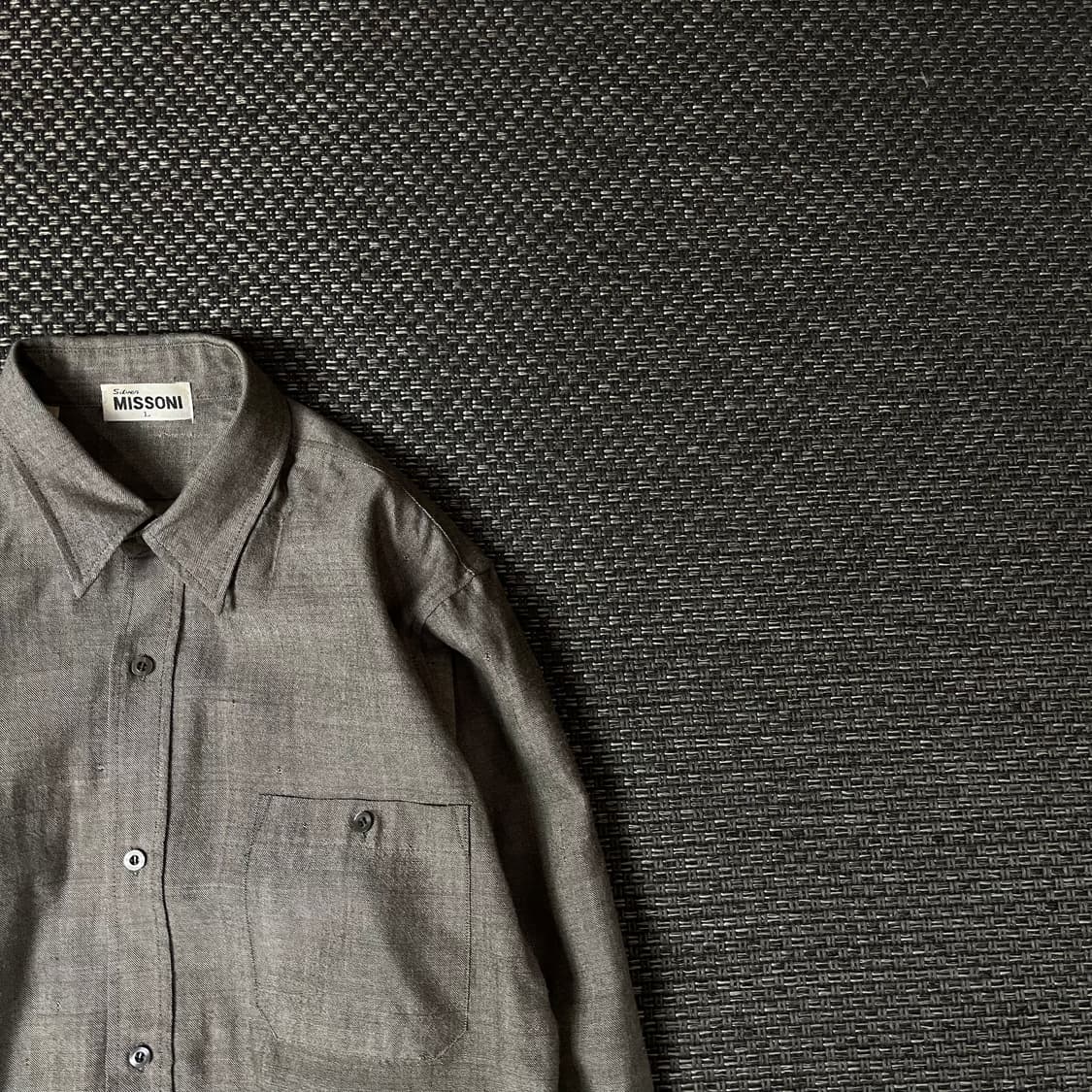 미쏘니 그레이 원포켓 긴팔 셔츠 L 상품이미지3