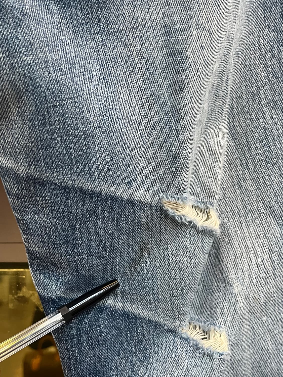 Levis 503 워싱 데미지 데님 팬츠 32/36 상품이미지9