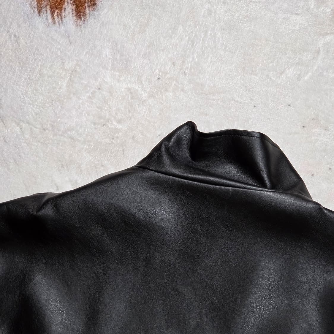 빈티지 투웨이 투포켓 오버핏 에코레더 자켓 상품이미지5