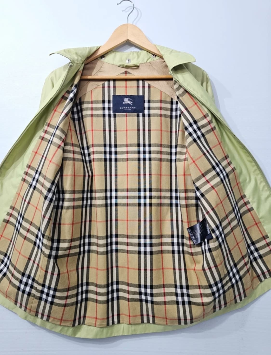 버버리 빈티지 하우스 체크 슬리브 폴리코트 ~95 상품이미지4