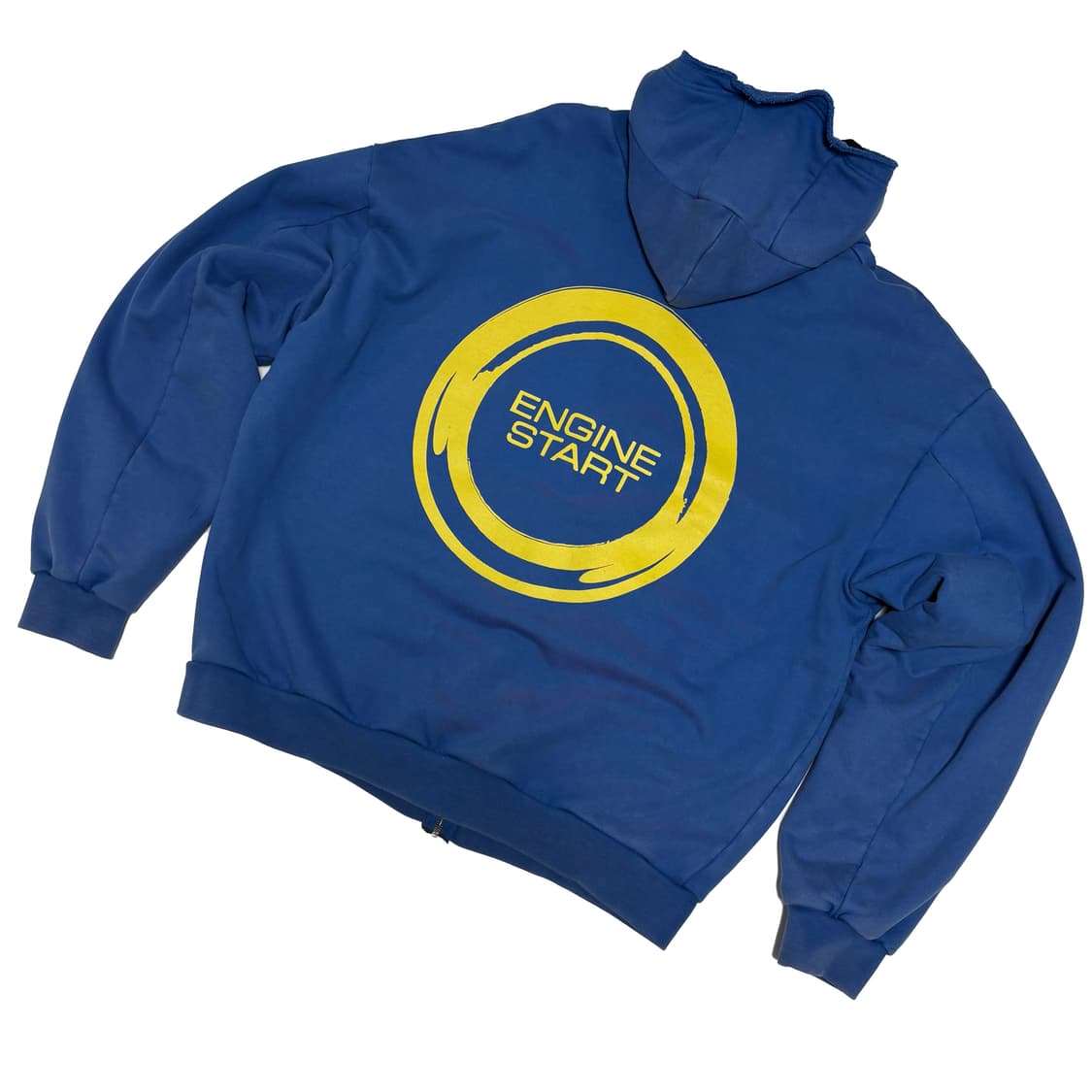 피치스 엔진 스타트 워싱 후드 집업 블루 상품이미지4