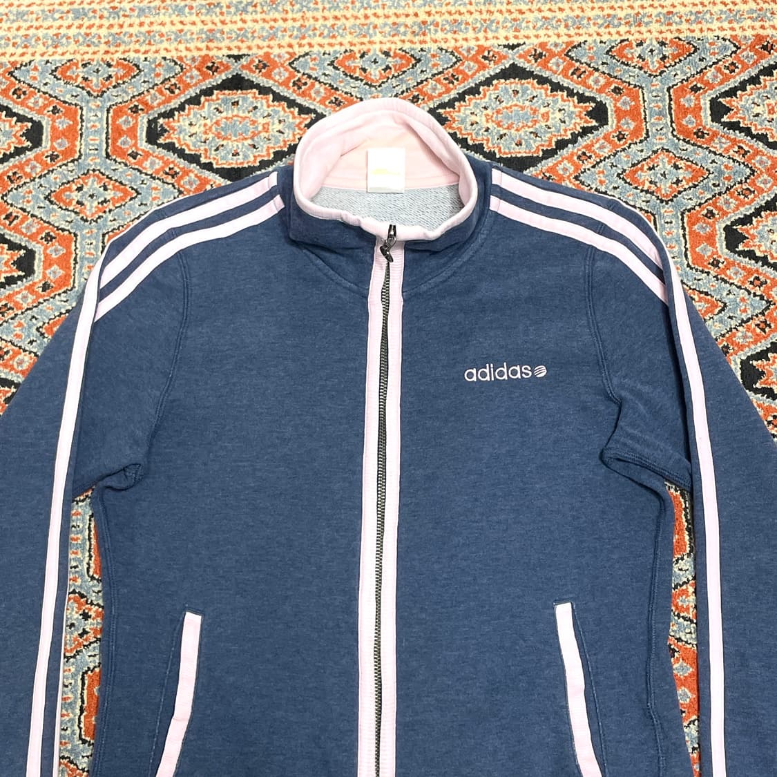 아디다스 삼선 블루네이비 코튼 집업져지 여성M 상품이미지2