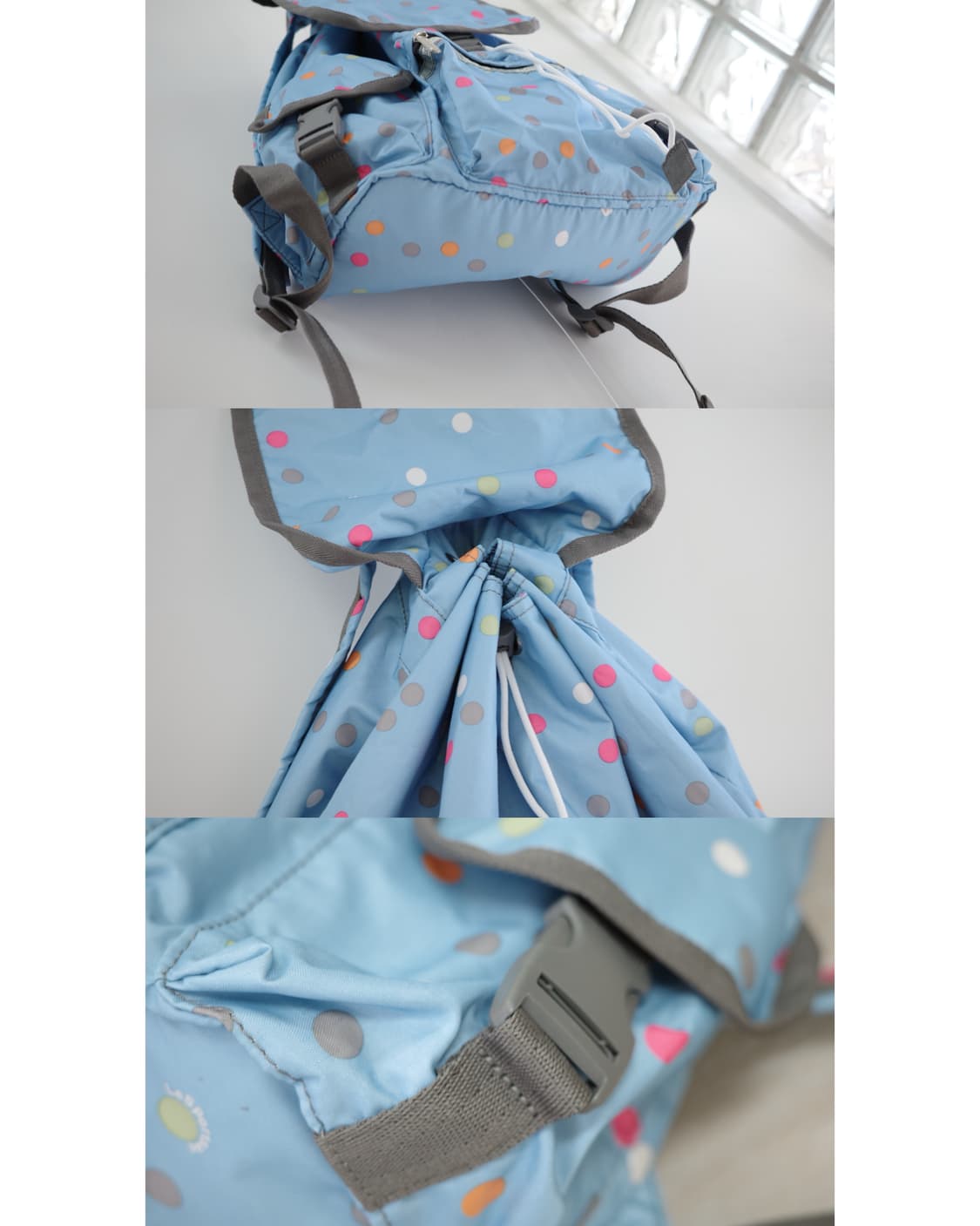 Lesportsac sky-blue dot backpack 상품이미지3