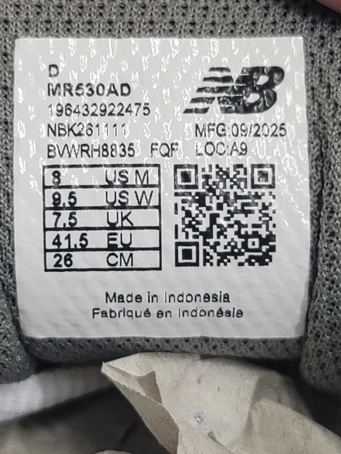 (260)뉴발란스 530 화이트 실버[대전 직거래도 가능] 상품이미지9