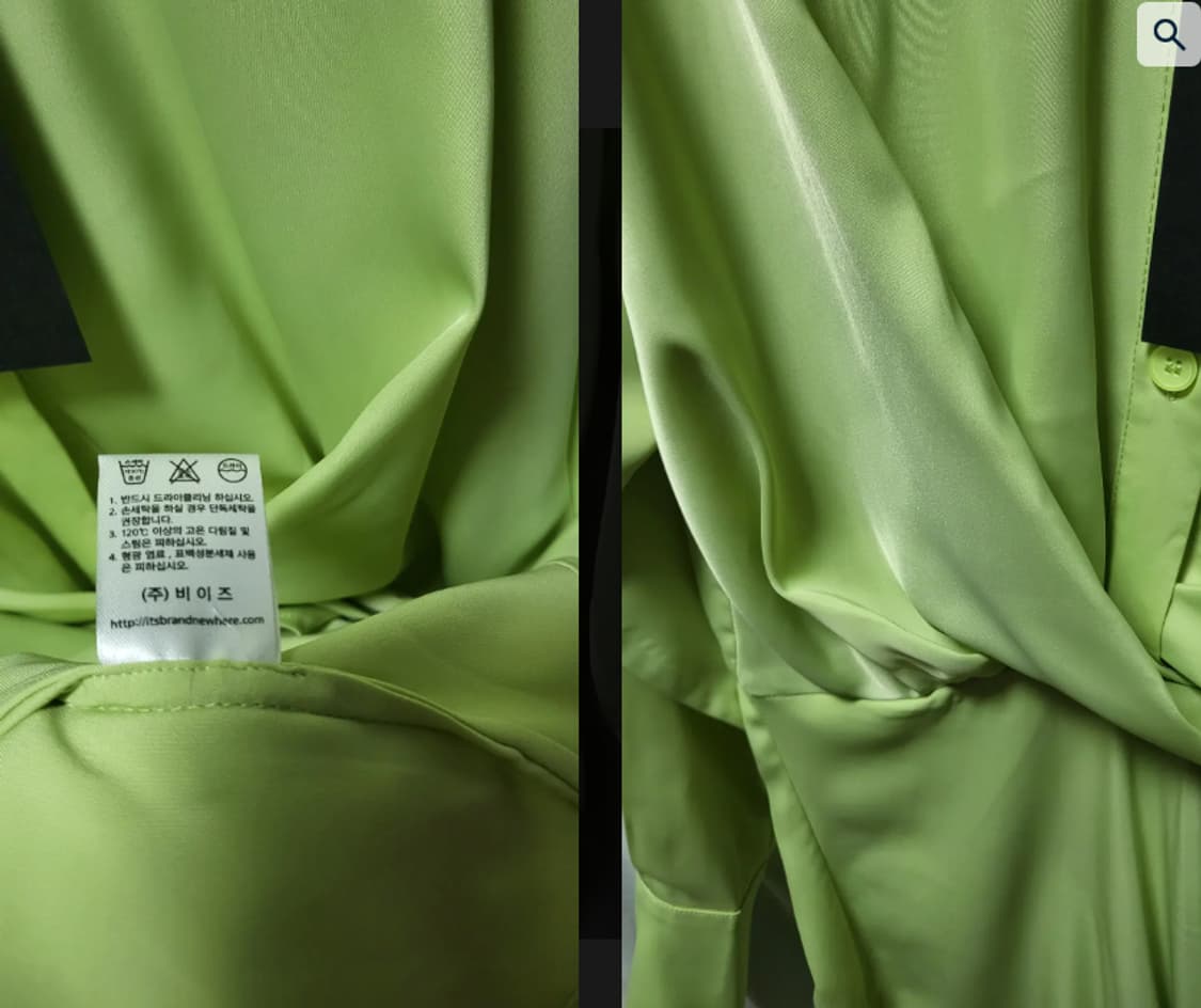 yyiam silken green dress 그린 드레이핑 원피스 상품이미지5