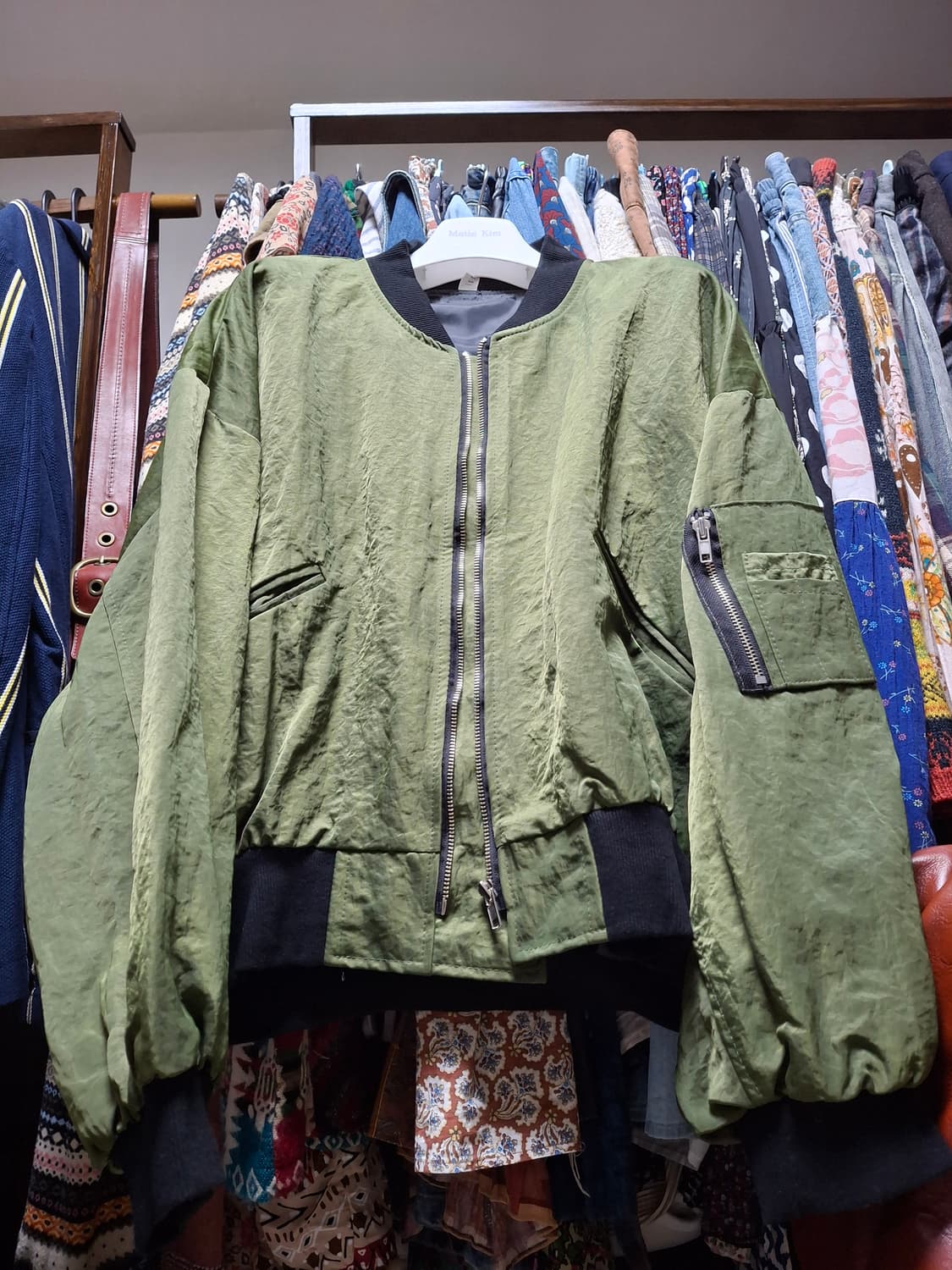 (마지막특가) 카키 봄버 자켓 점퍼 F 상품이미지5