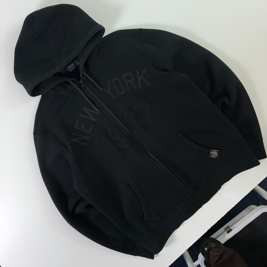 Polo  폴로 랄프로렌 자수 뉴욕 1967 블랙 후드집업  상품이미지2