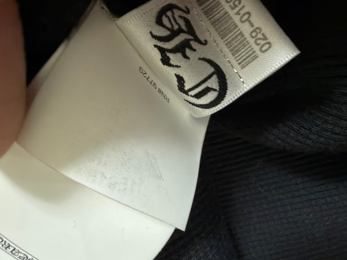 크롬하츠 레더패치 와플 헨리넥 니트 블랙 L사이즈 상품이미지7