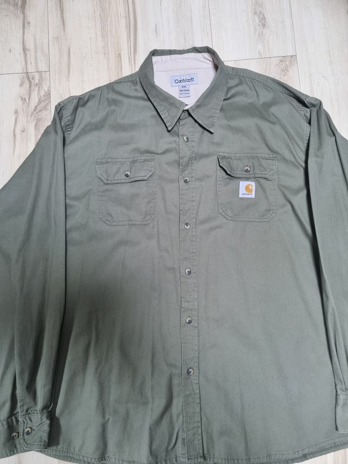 칼하트 카키 워크셔츠 (XXL) 상품이미지1