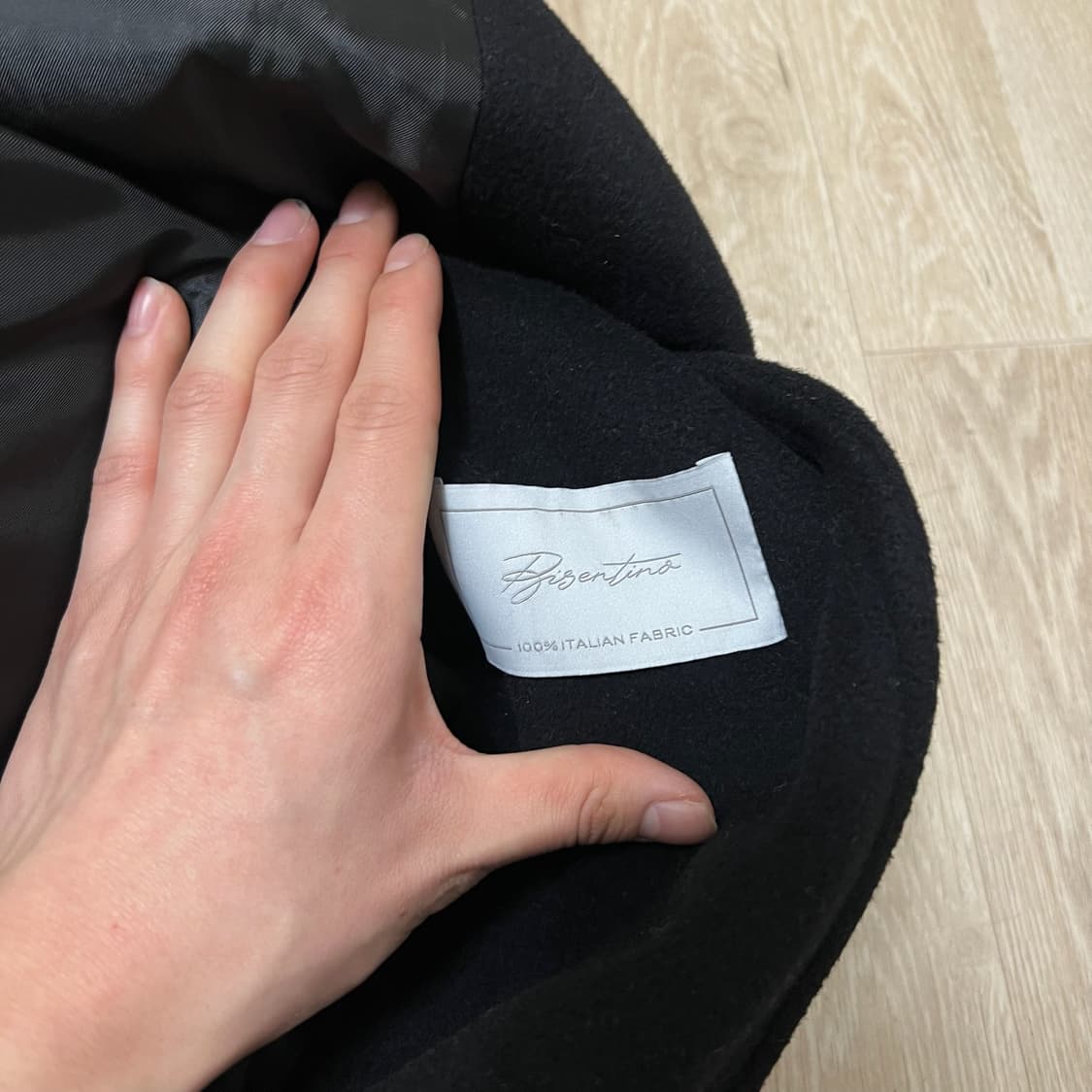 칼라거펠트 파리스 여성 캐시미어 롱 더플 코트 94-100-165 상품이미지5