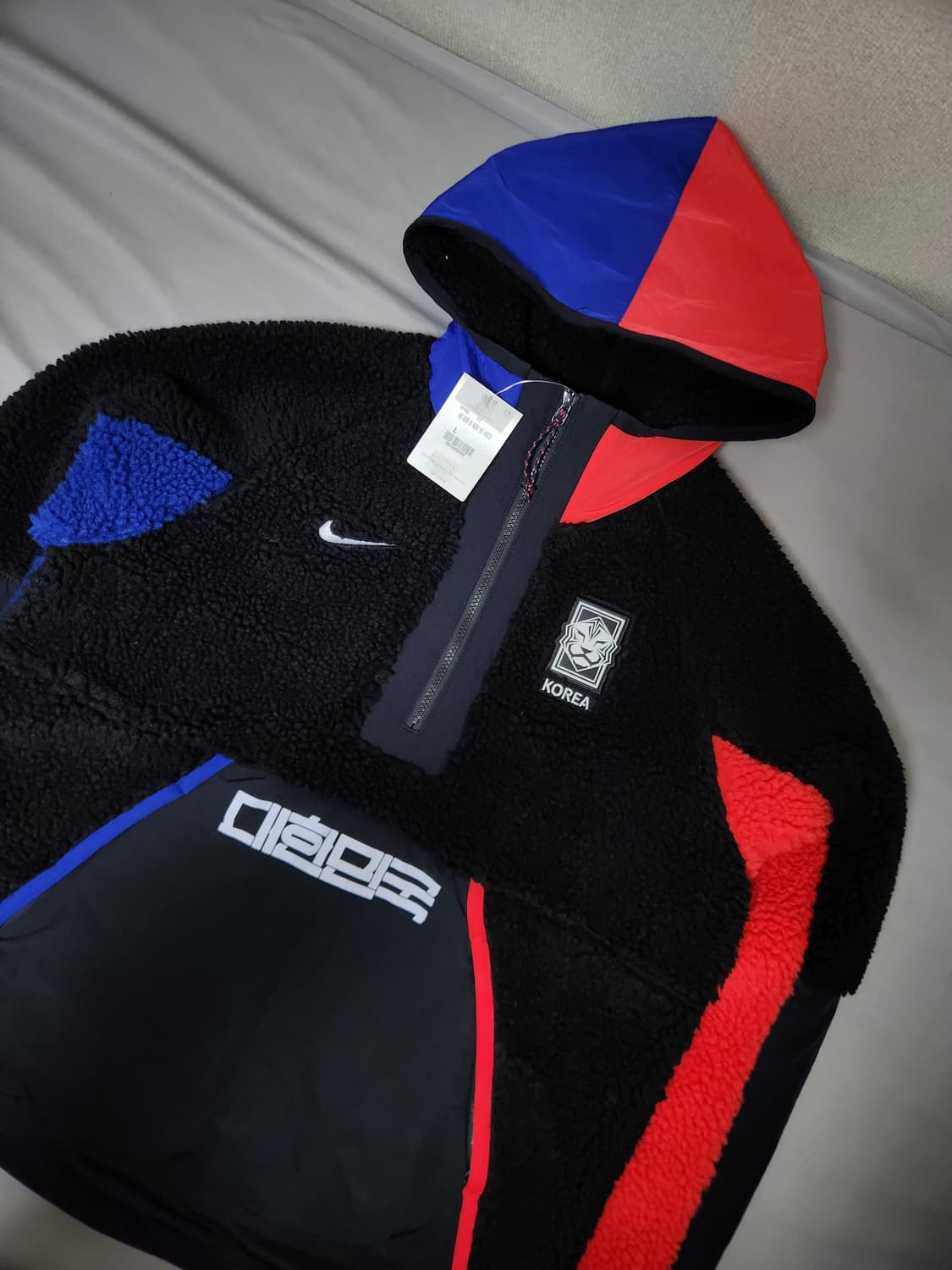 나이키 대한민국 축구 국가대표 셰르파 하프집업 플리스 L 상품이미지1