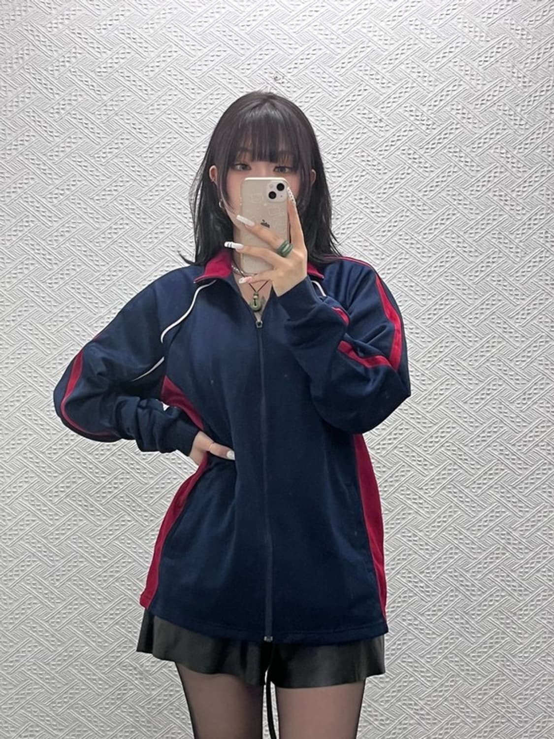 나이키 올드스쿨 빈티지 라인 배색 바람막이 자켓 XL C10990 상품이미지2