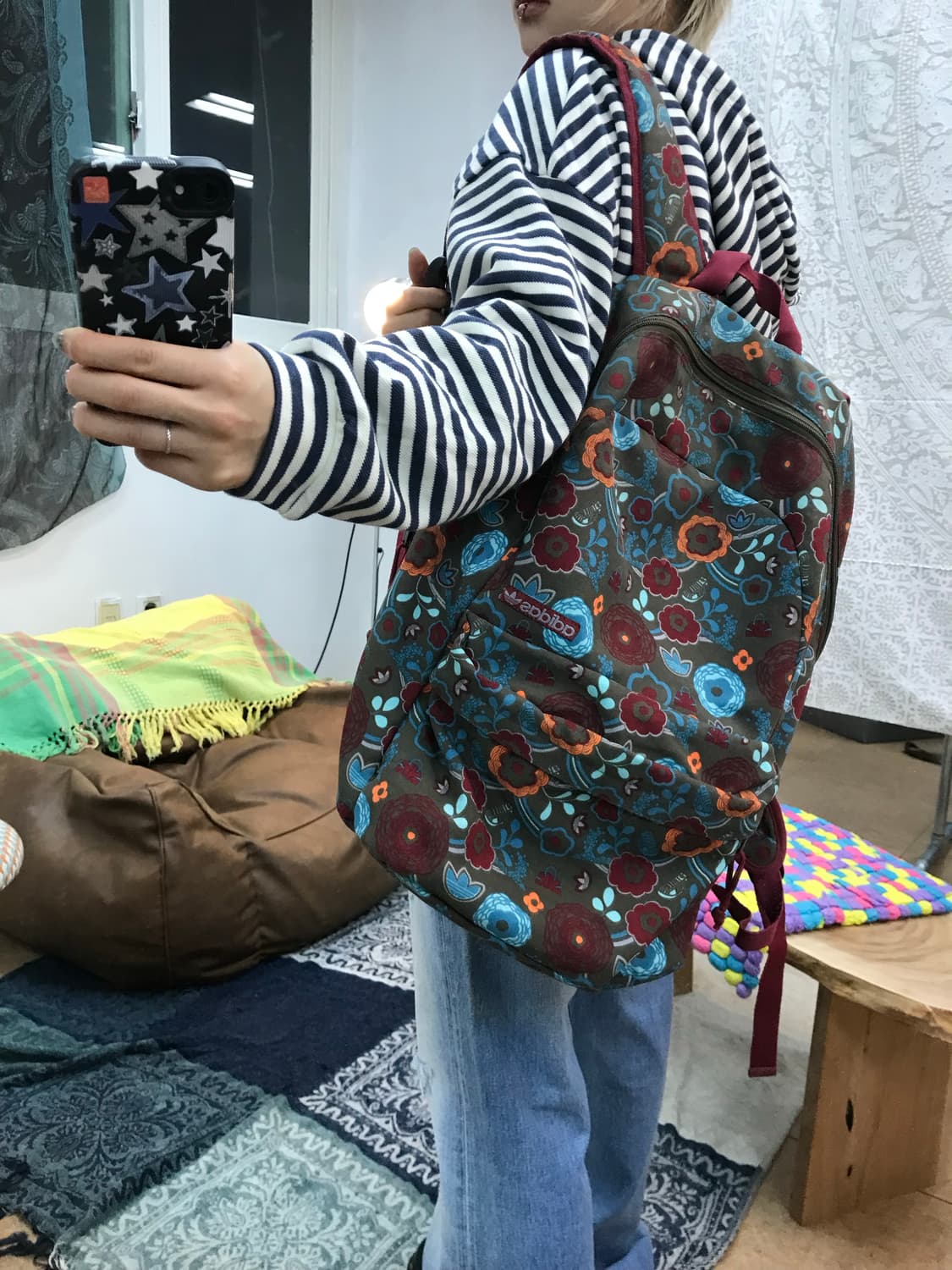 아디다스 올드스쿨 빈티지 플라워패턴 백팩  상품이미지1