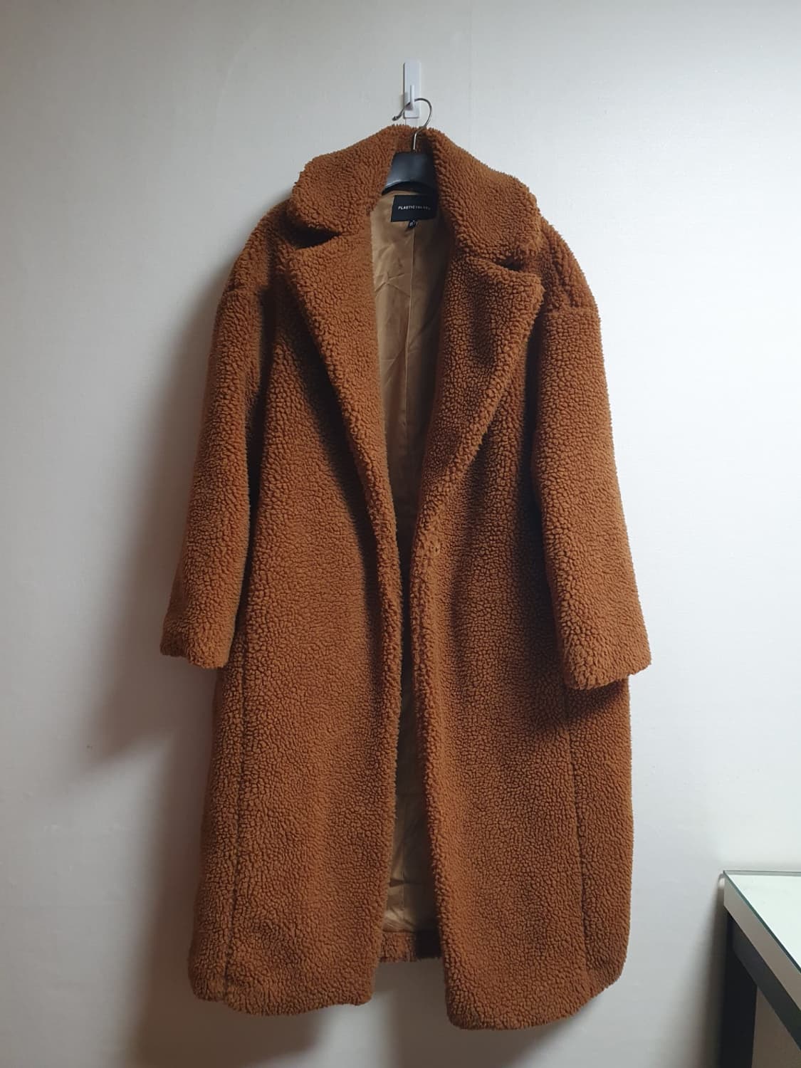 택포가 플라스틱아일랜드 코트 뽀글이 싱글버튼 무스탕코트 M 상품이미지3