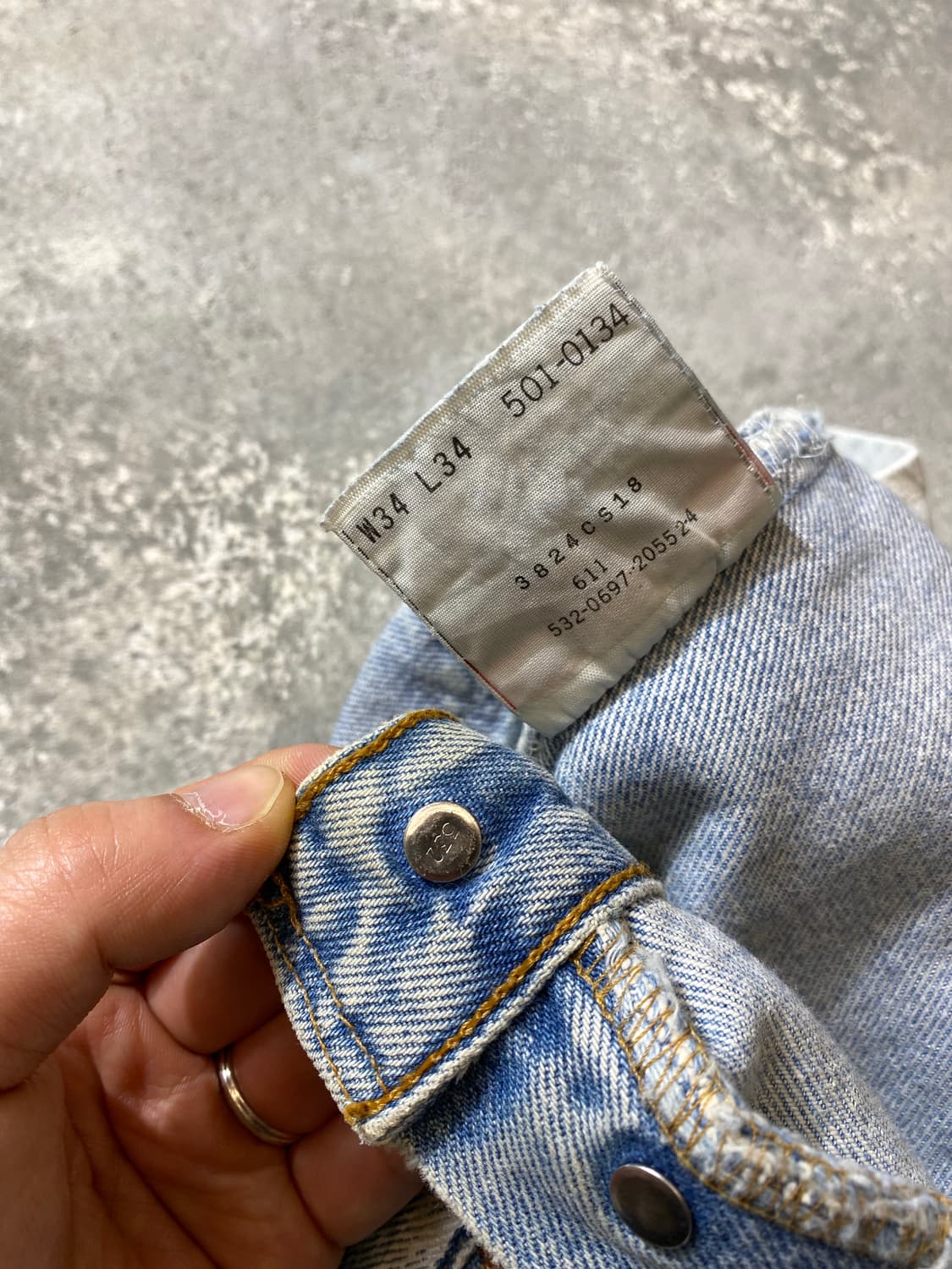 [32] 90s Levi's 501 리바이스 USA 페인팅 데님팬츠 상품이미지9