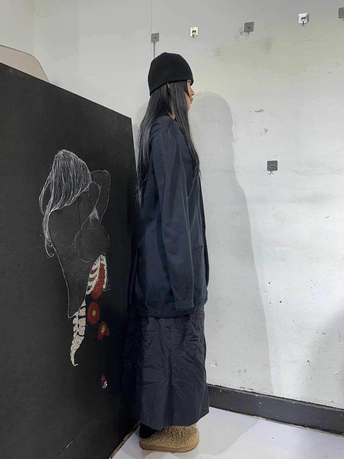 아르마니 엠포리오 블랙 롱 가디건 자켓 L 상품이미지2