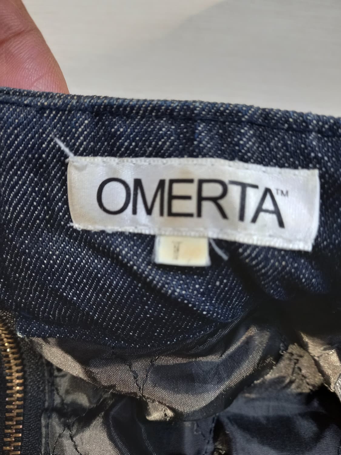 XL105 OMERTA Kor 패딩 데님자켓 진청 XL-454 상품이미지7