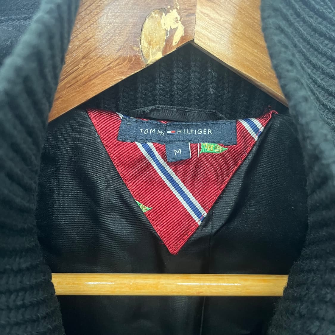 타미힐피거 블랙 후드 더플 코트 여M 상품이미지4