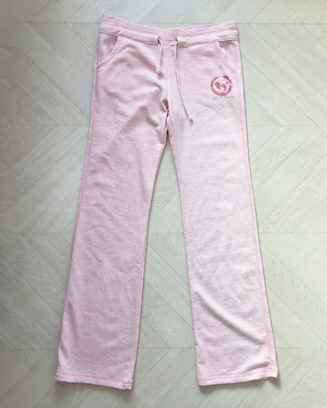 Pink Mélange Stitch Detail  Long  Pants 상품이미지2