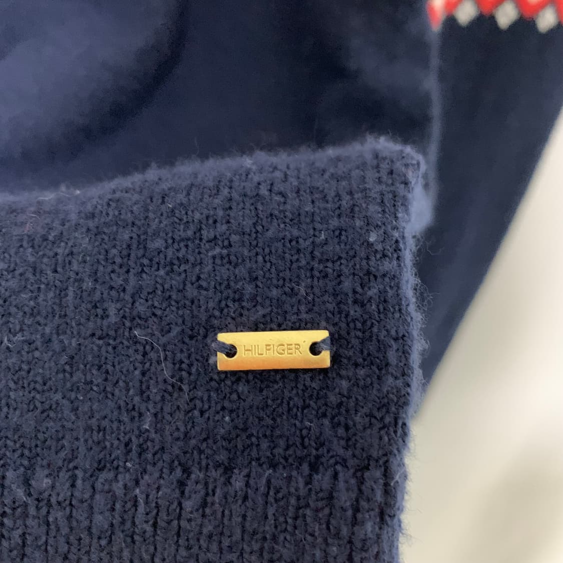 타미힐피거 빈티지 노르딕 사슴 패턴 니트 스웨터 네이비 S 상품이미지3