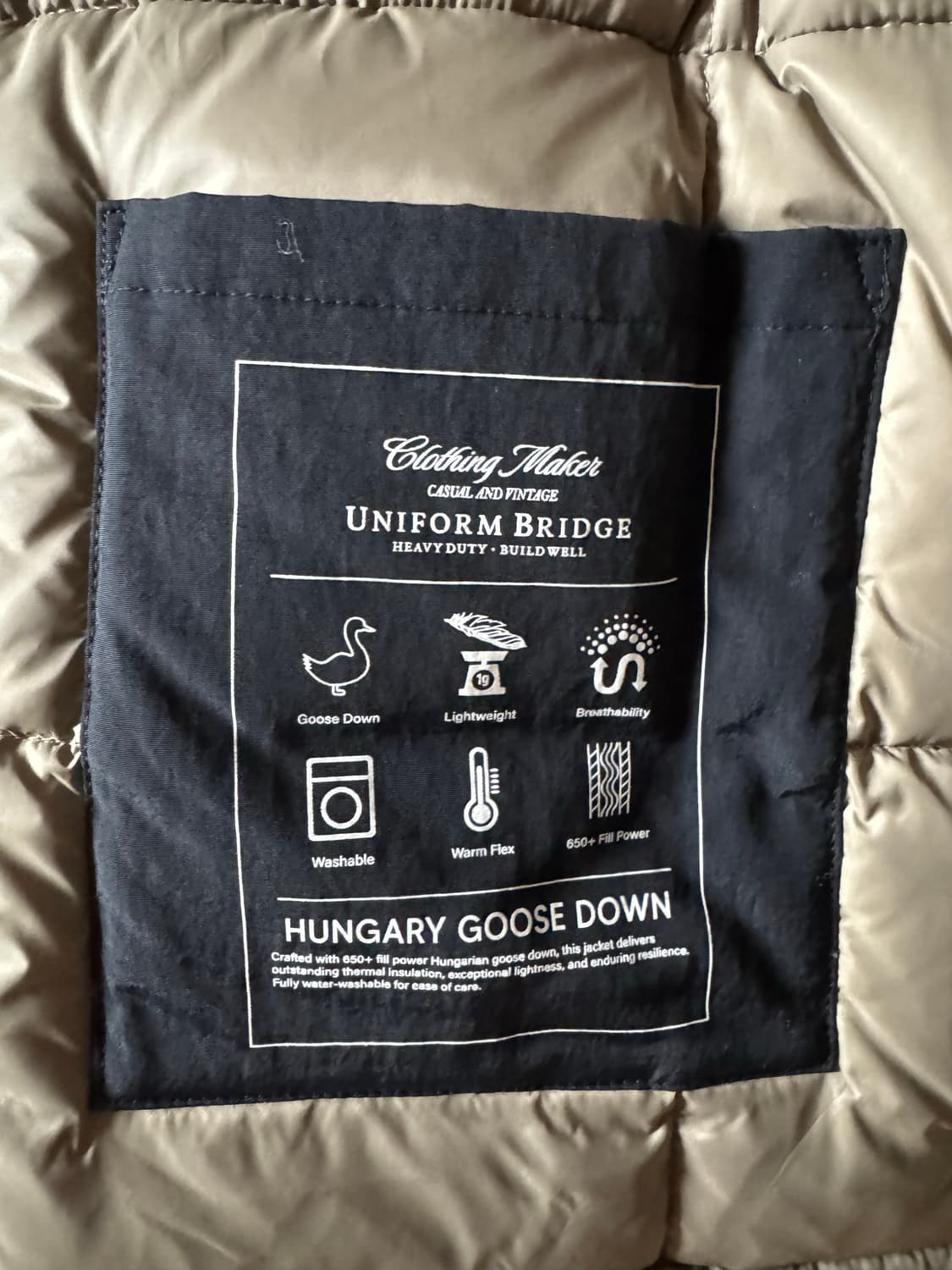 유니폼브릿지 카라코람 필드 구스 다운 파카 블랙 상품이미지4